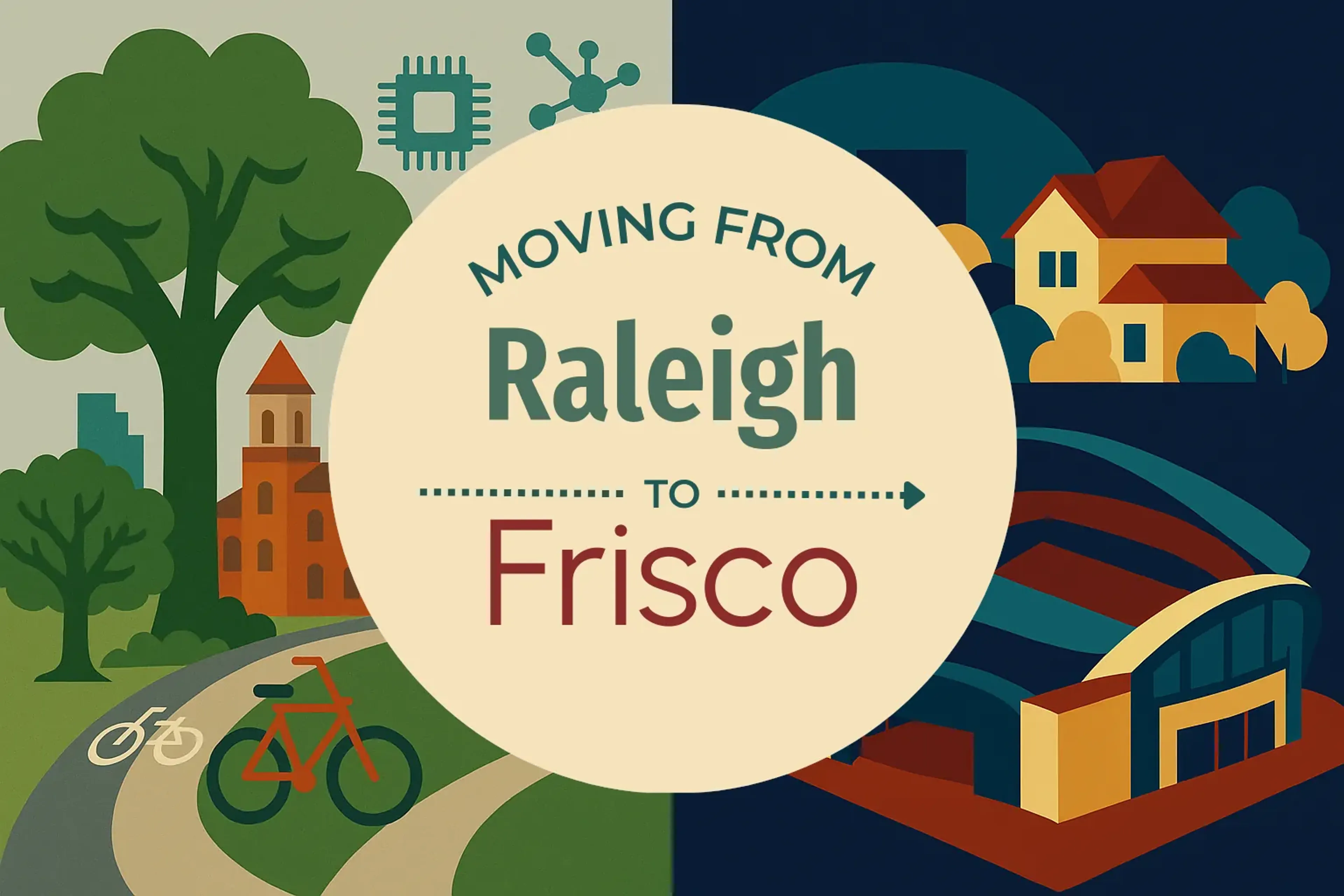 Side-by-side comparison of Raleigh to Frisco moving companies