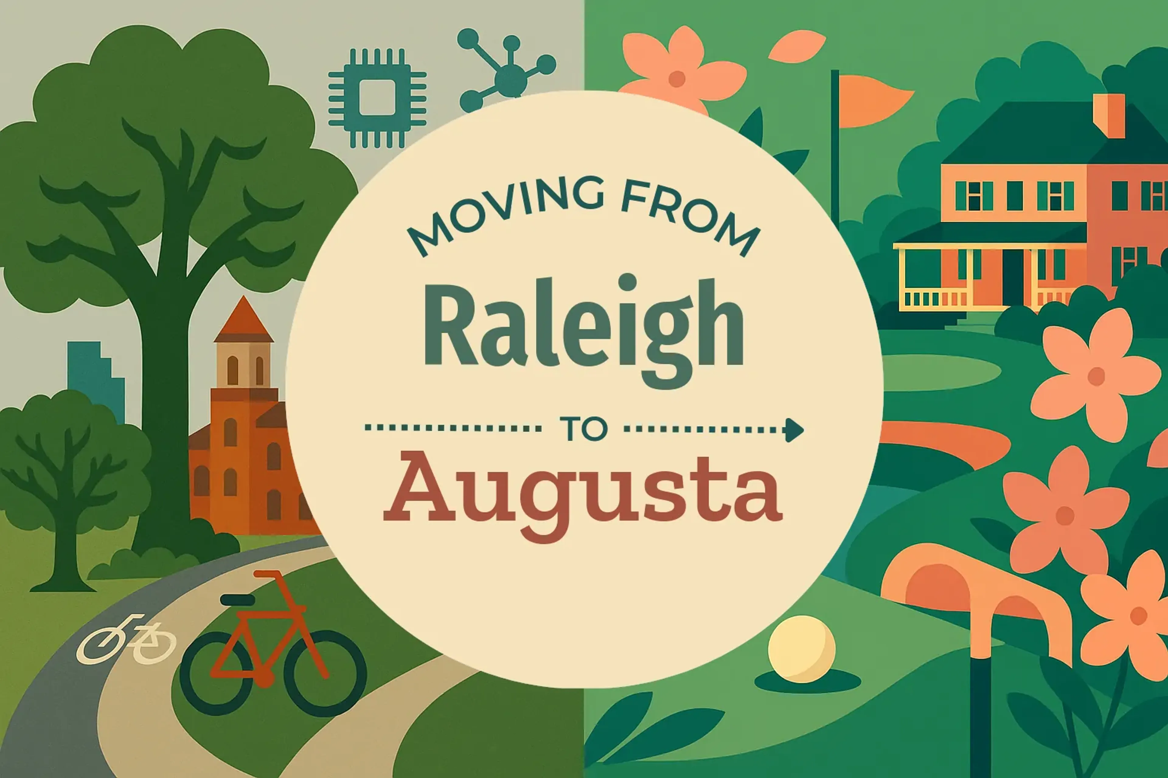Side-by-side comparison of Raleigh to Augusta moving companies