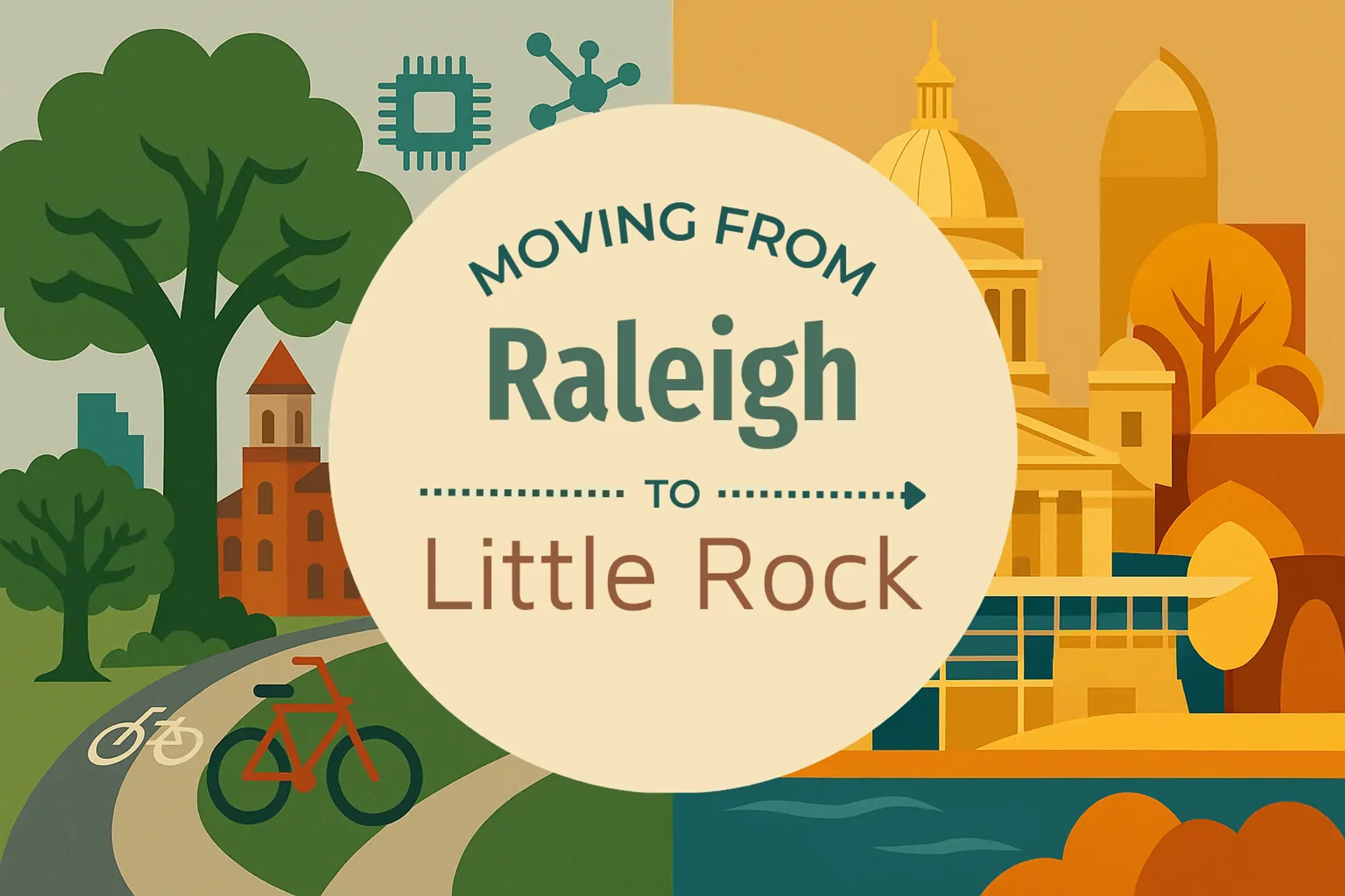 Side-by-side comparison of Raleigh to Little Rock moving companies
