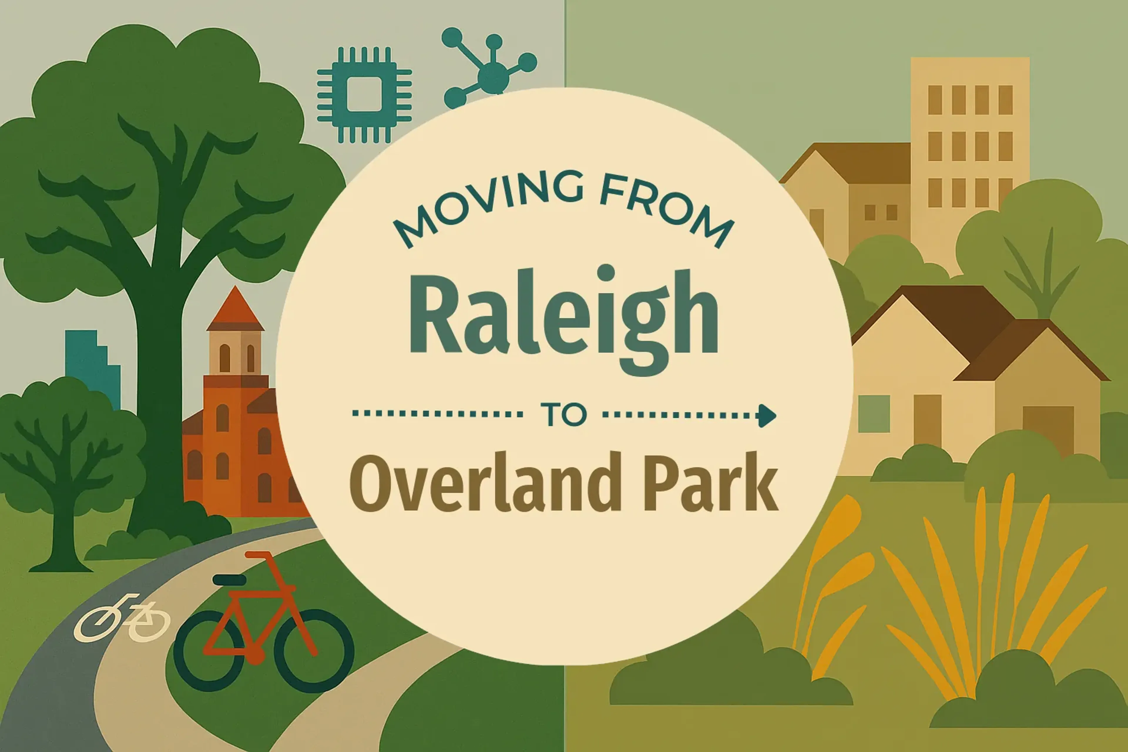 Side-by-side comparison of Raleigh to Overland Park moving companies