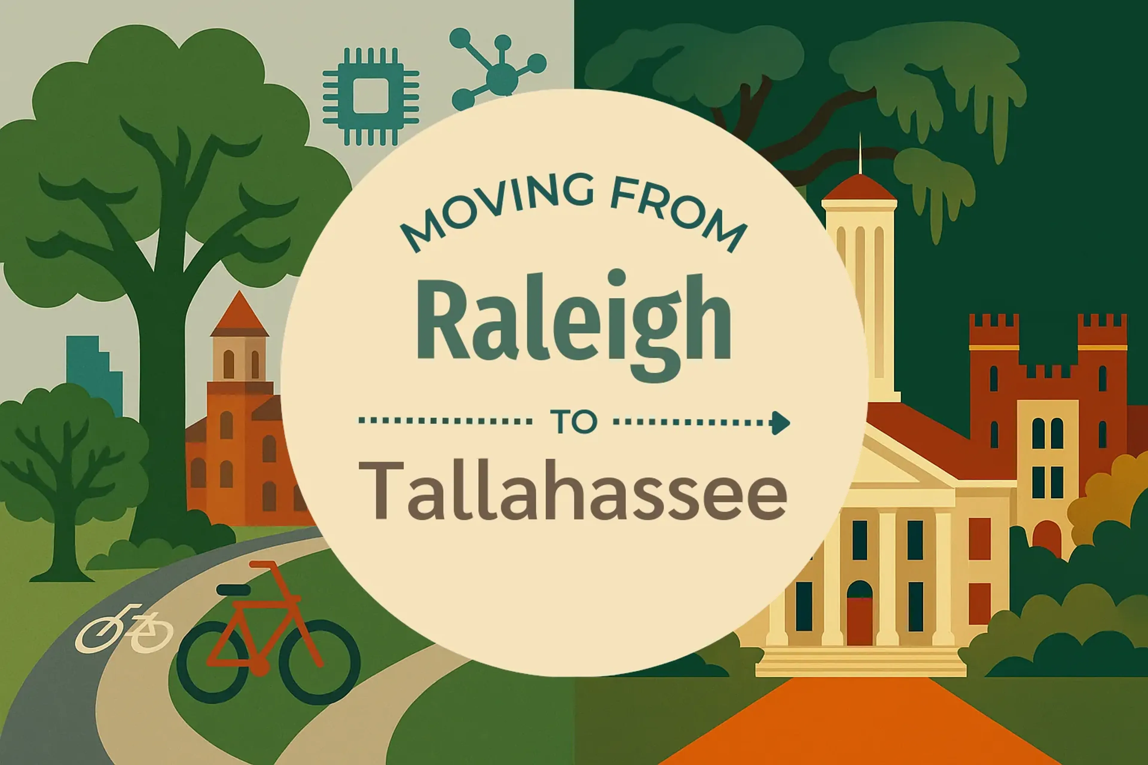 Side-by-side comparison of Raleigh to Tallahassee moving companies