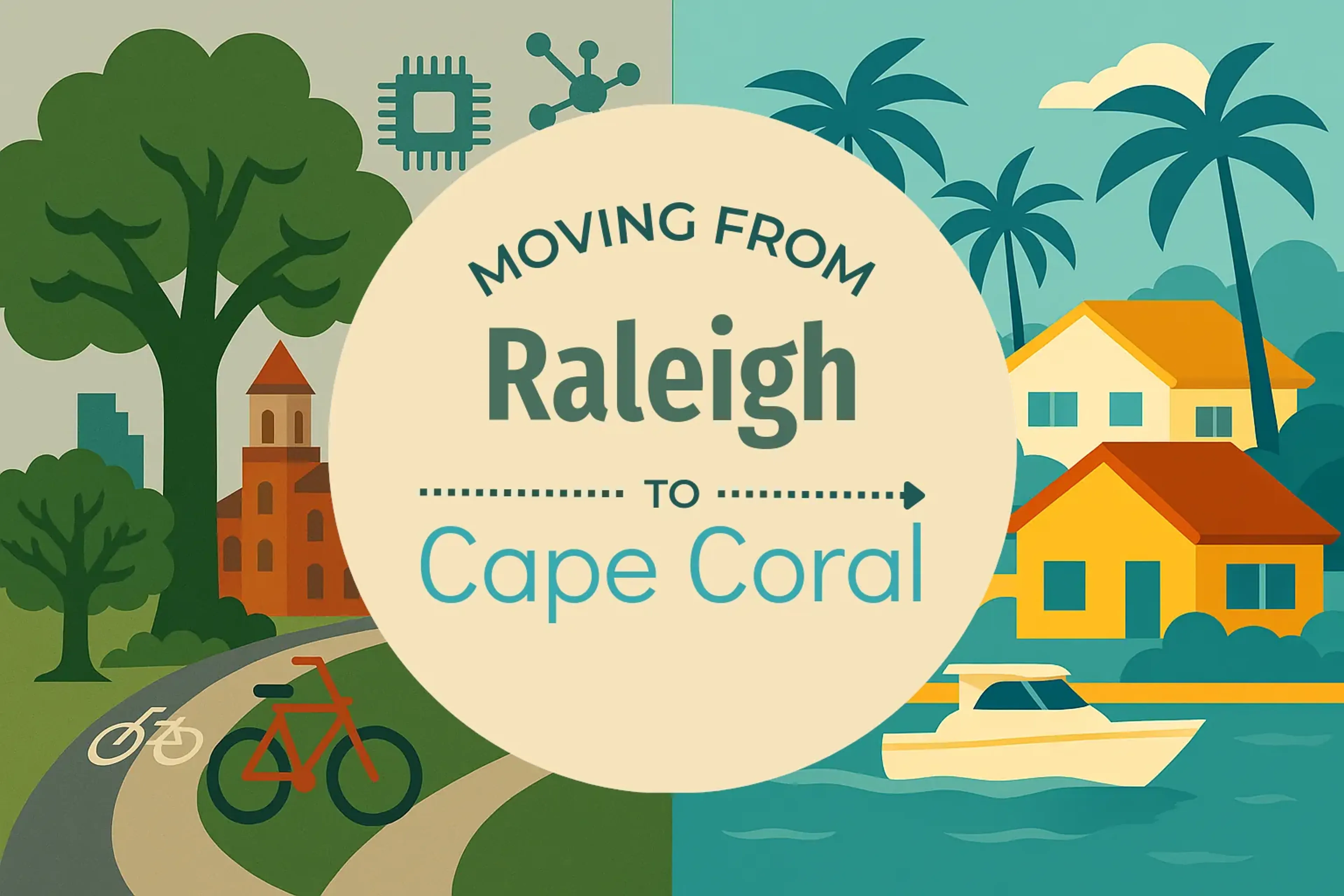 Side-by-side comparison of Raleigh to Cape Coral moving companies