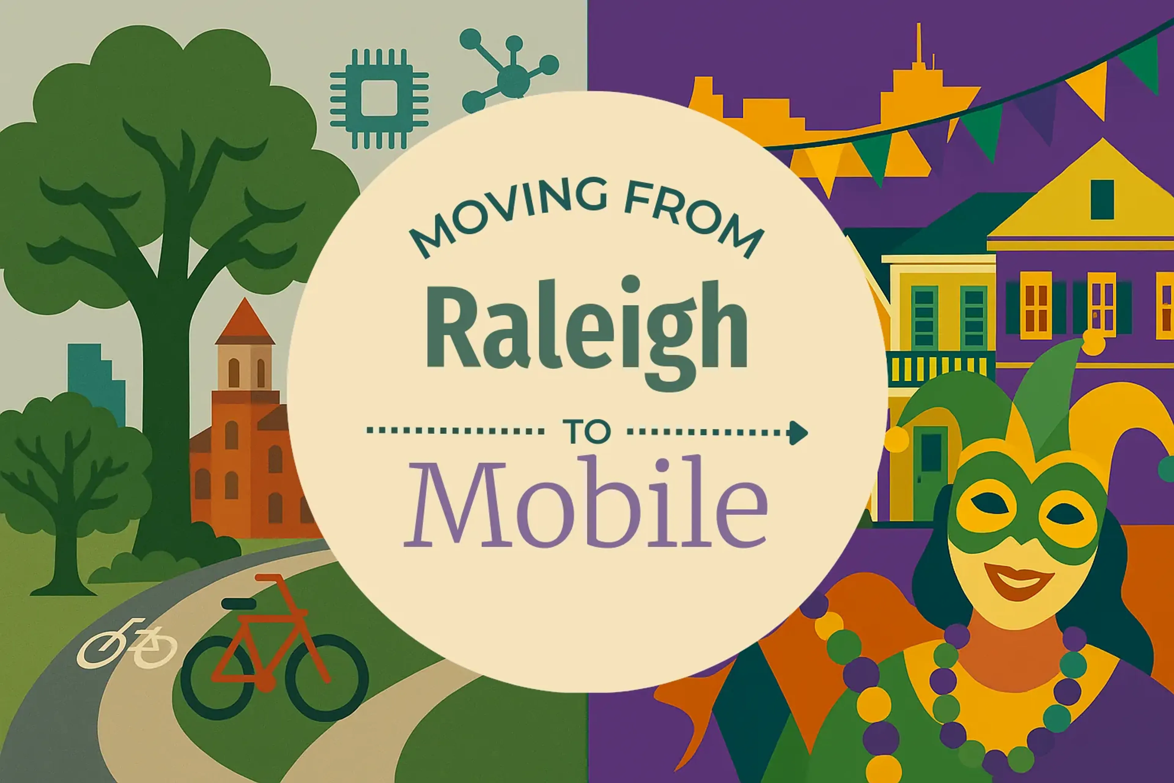 Side-by-side comparison of Raleigh to Mobile moving companies