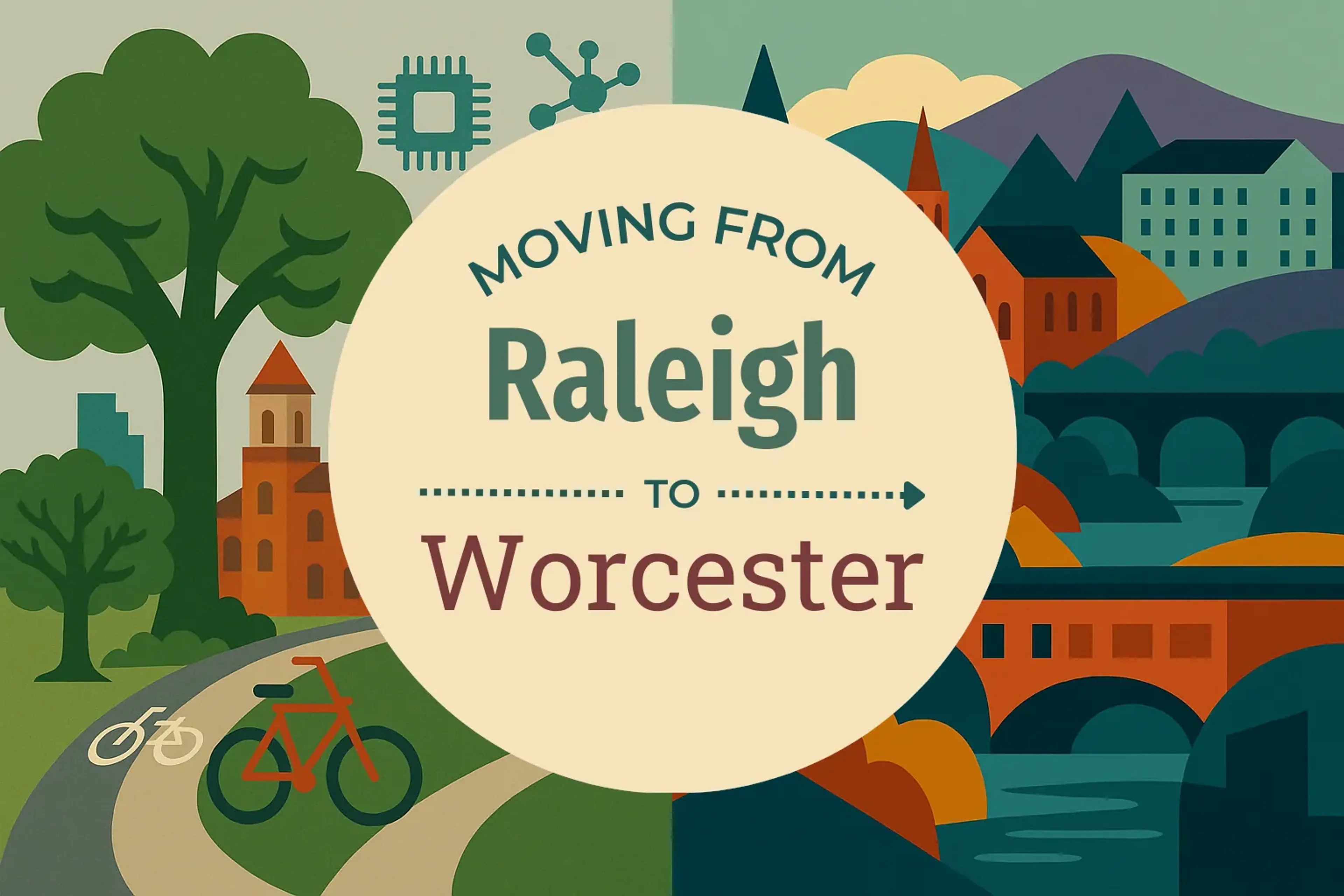 Side-by-side comparison of Raleigh to Worcester moving companies