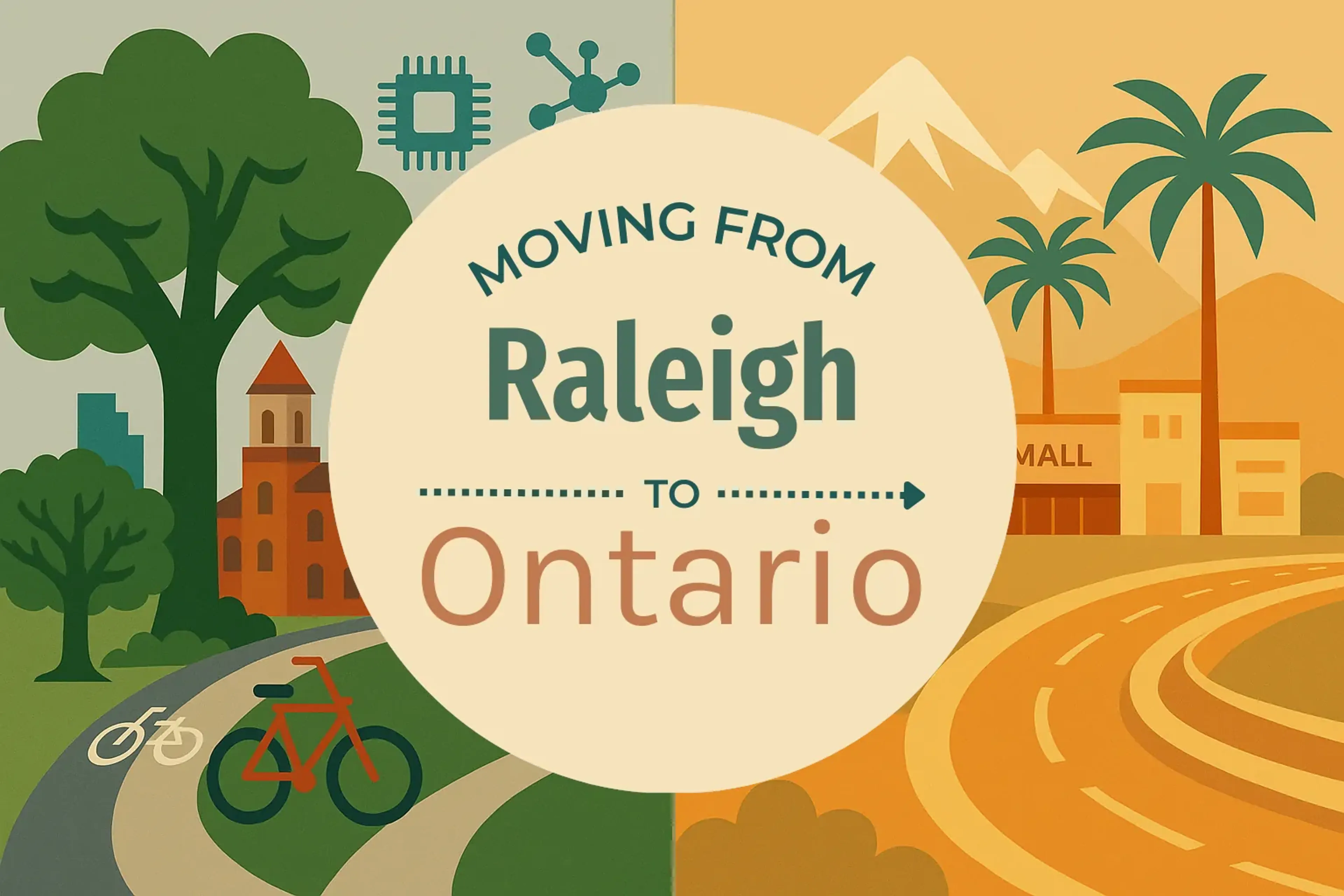 Side-by-side comparison of Raleigh to Ontario moving companies