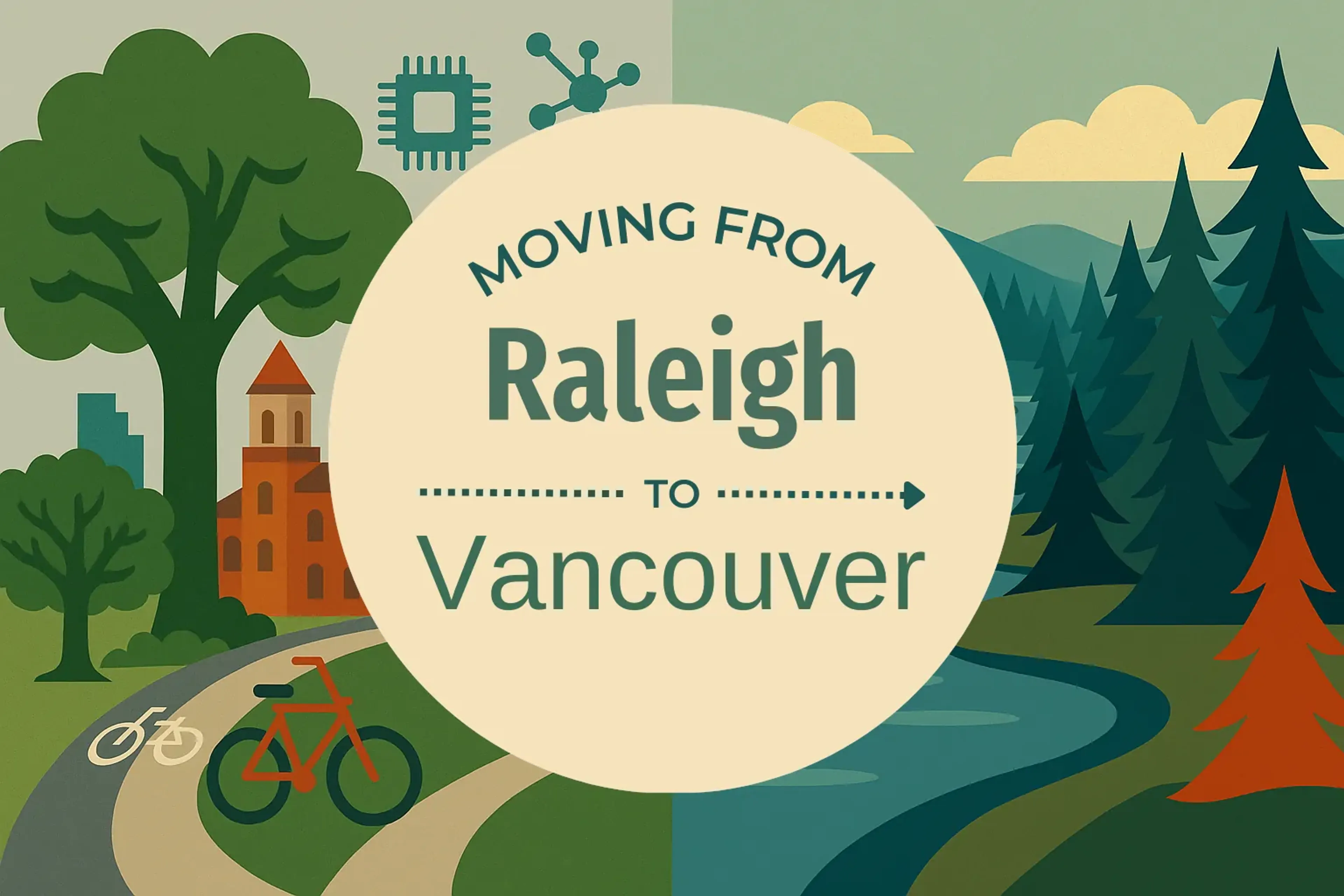 Side-by-side comparison of Raleigh to Vancouver moving companies