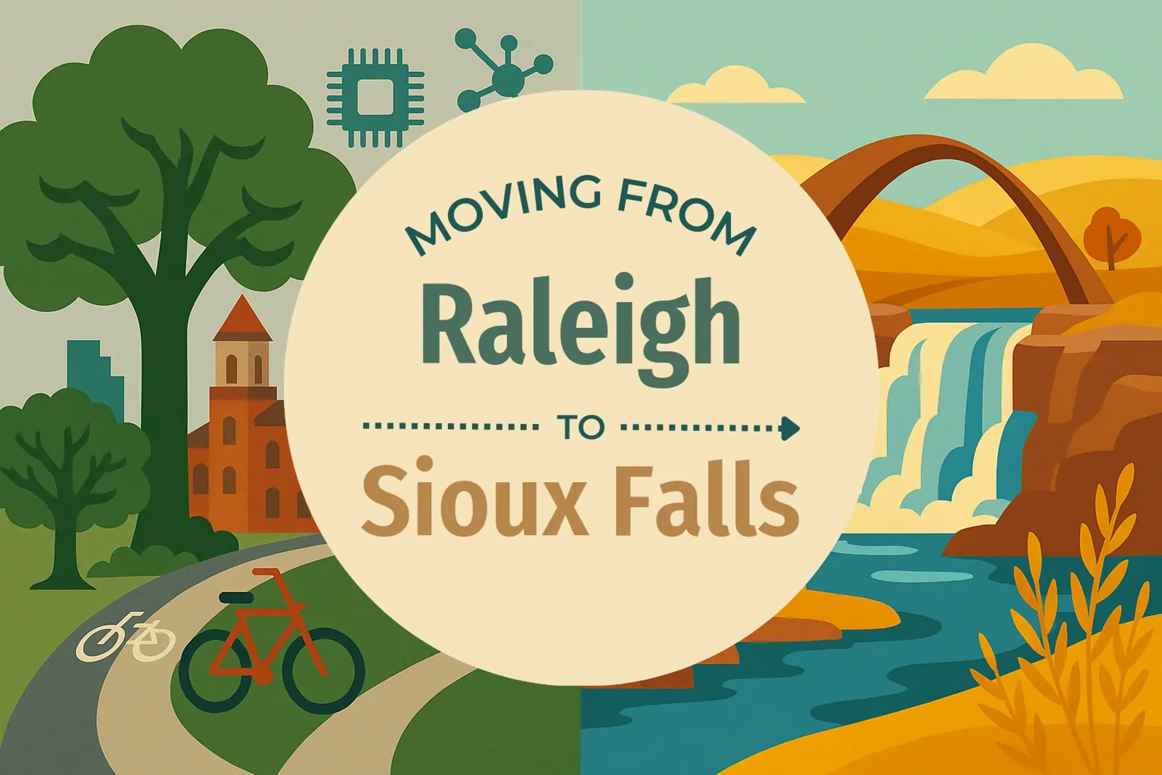 Side-by-side comparison of Raleigh to Sioux Falls moving companies