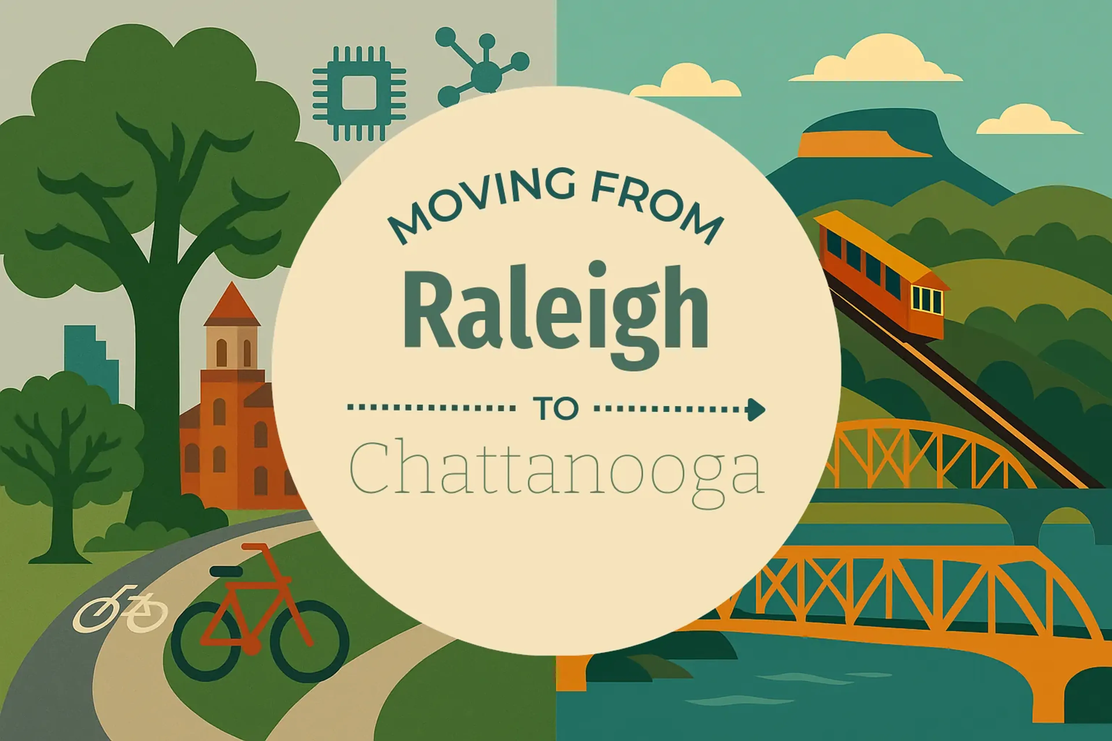 Side-by-side comparison of Raleigh to Chattanooga moving companies