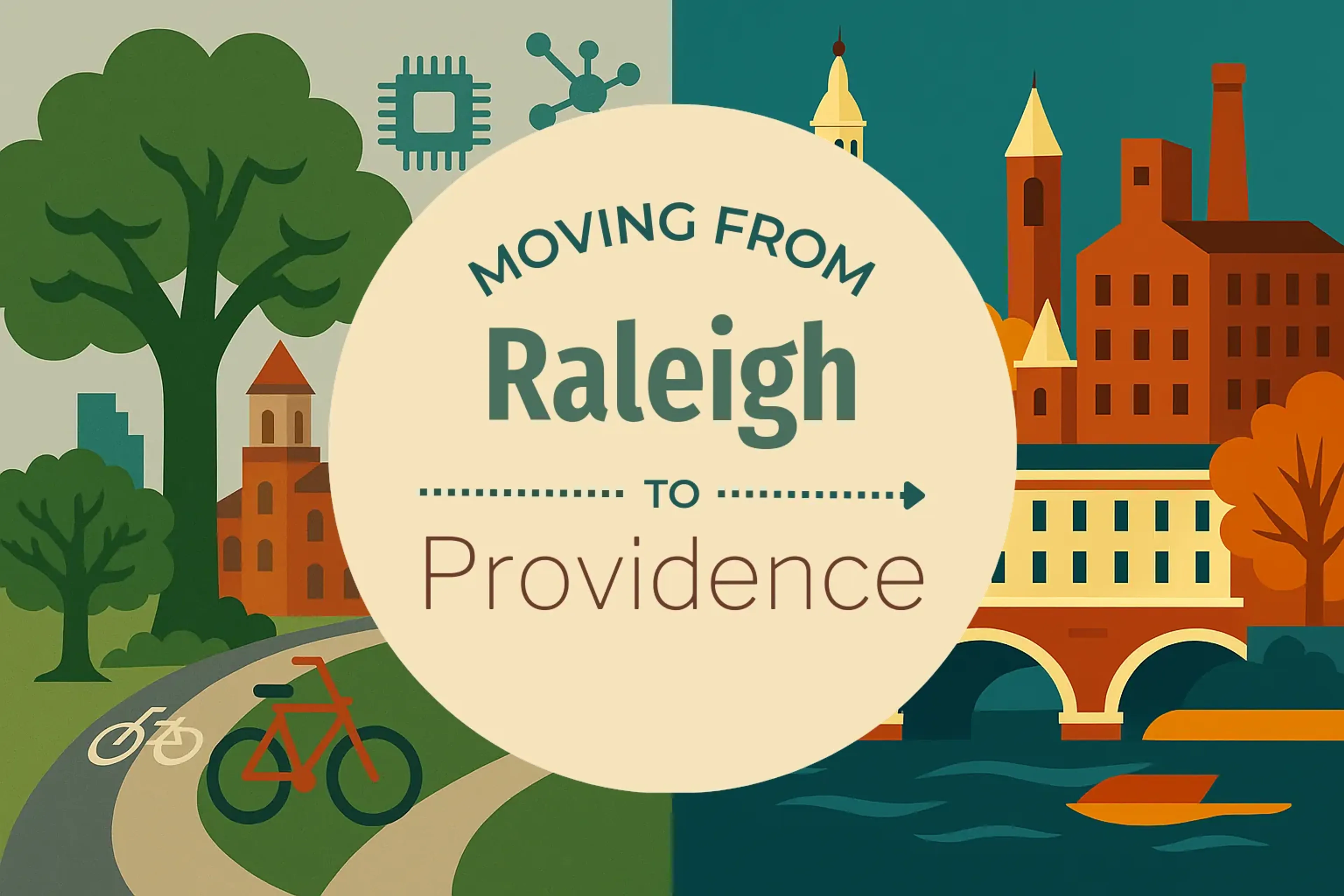 Side-by-side comparison of Raleigh to Providence moving companies