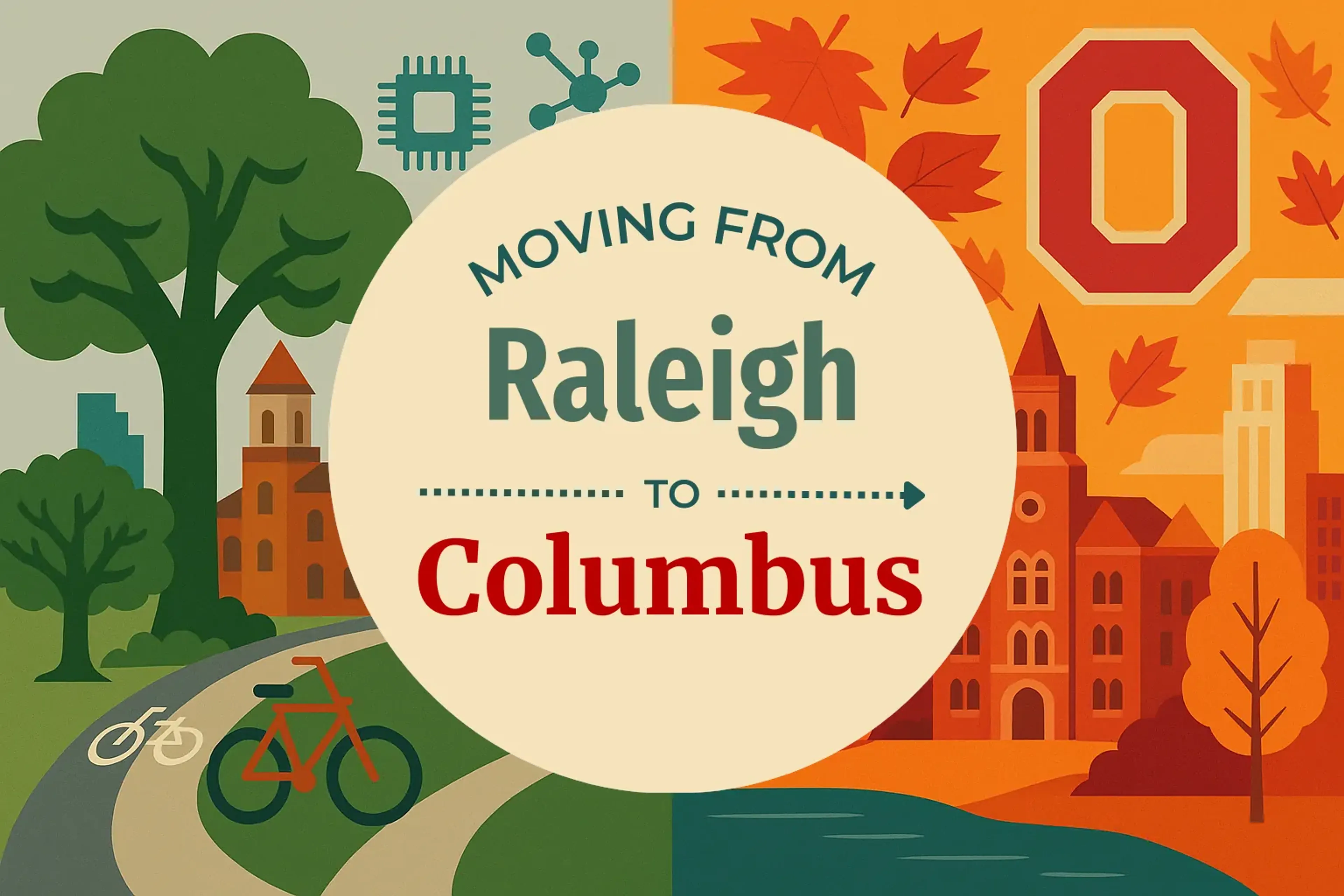 Side-by-side comparison of Raleigh to Columbus moving companies