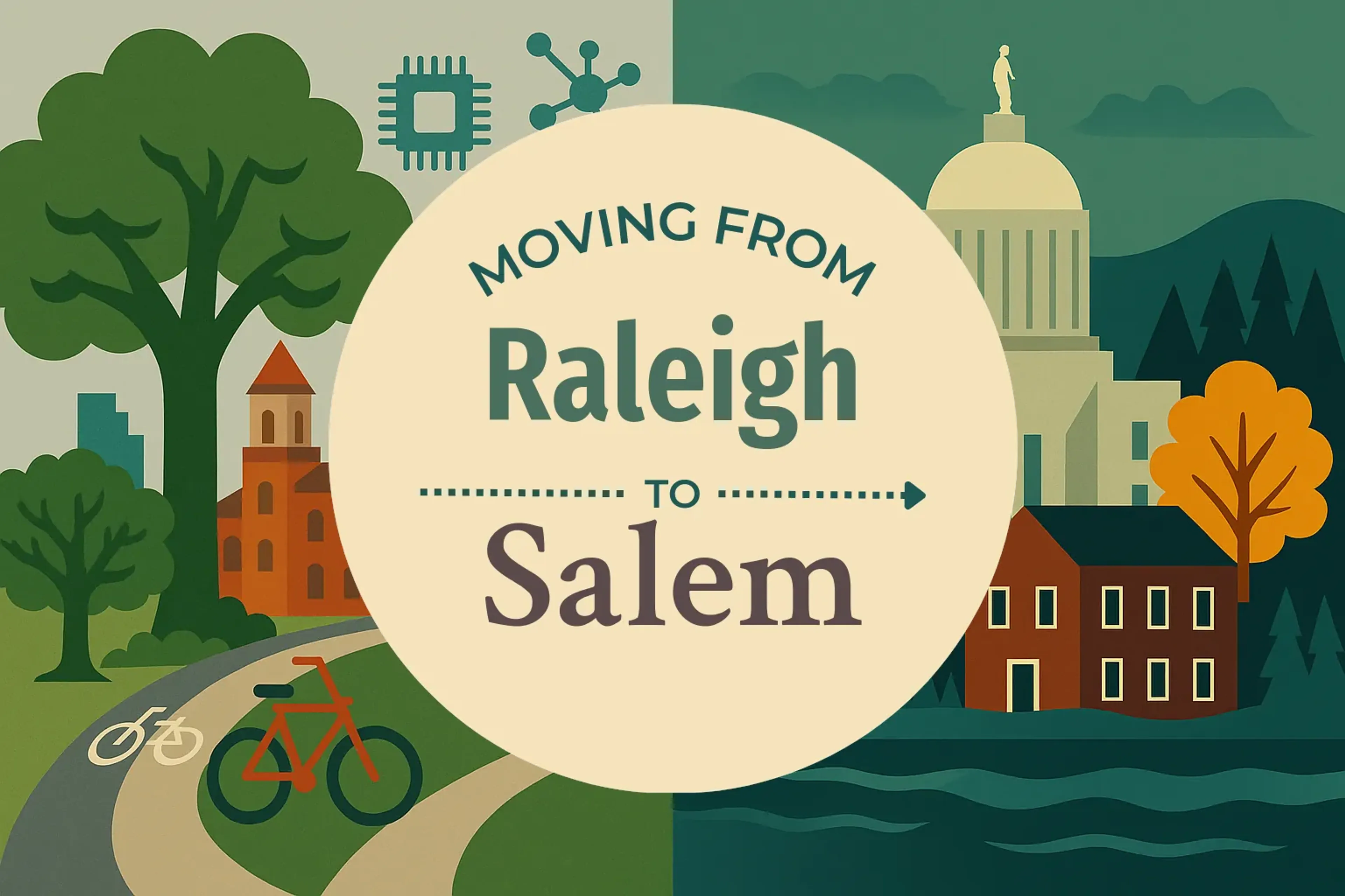Side-by-side comparison of Raleigh to Salem moving companies