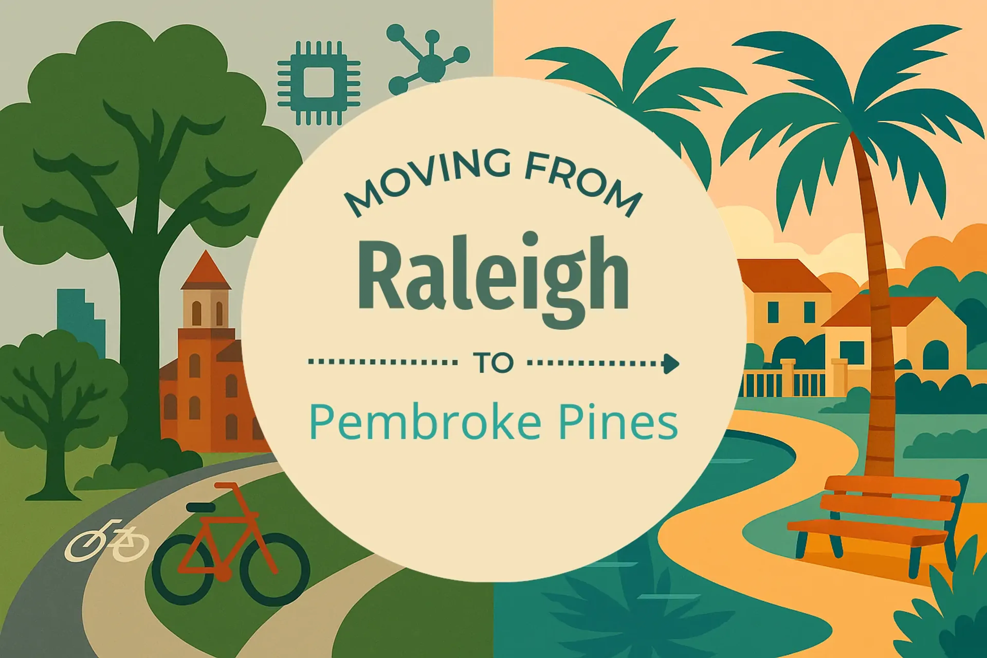 Side-by-side comparison of Raleigh to Pembroke Pines moving companies
