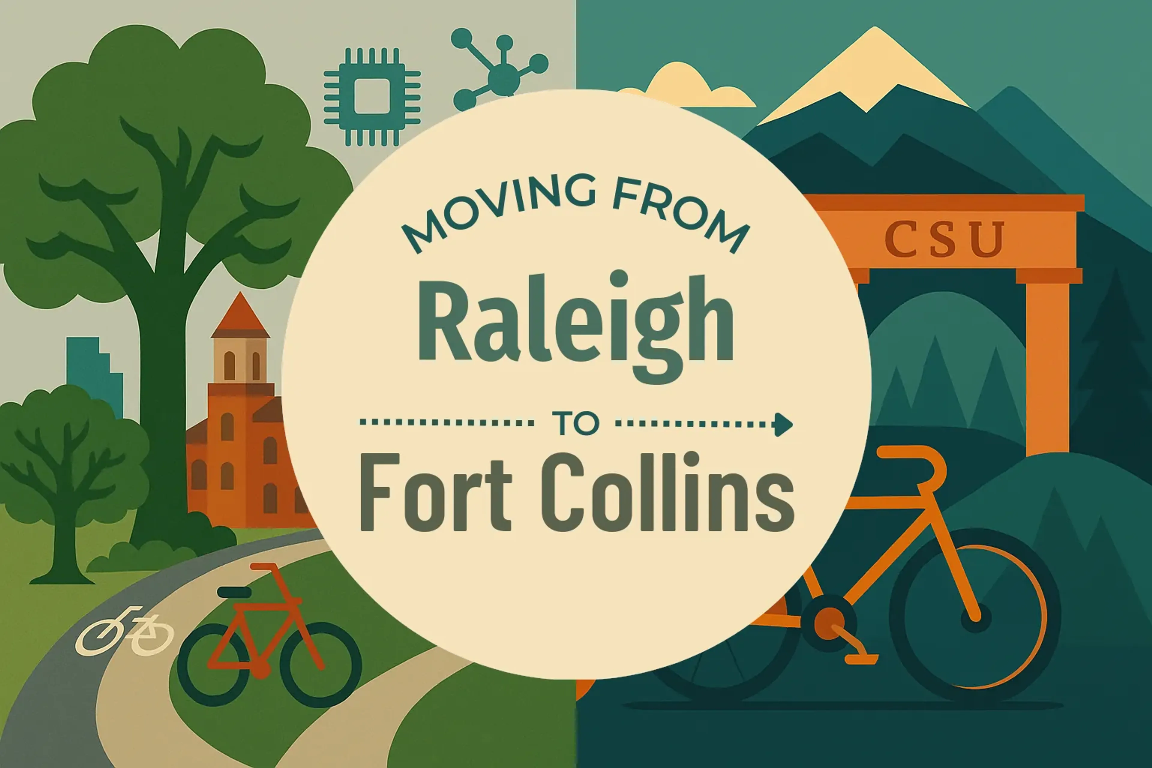 Side-by-side comparison of Raleigh to Fort Collins moving companies