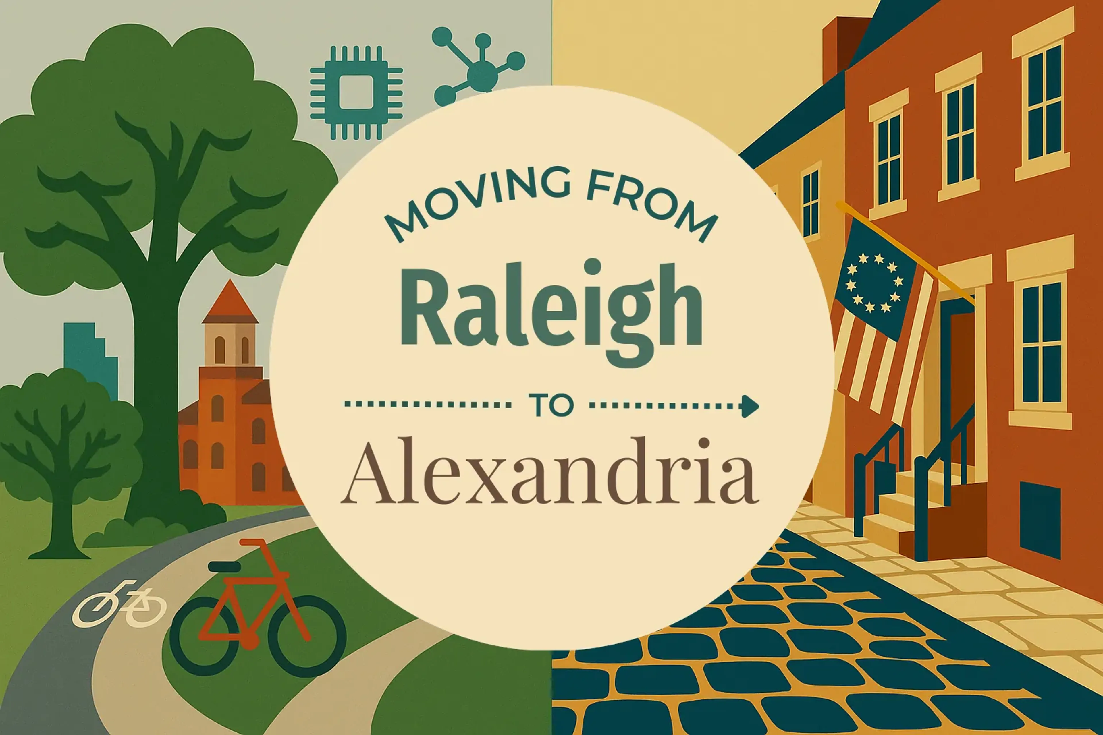 Side-by-side comparison of Raleigh to Alexandria moving companies