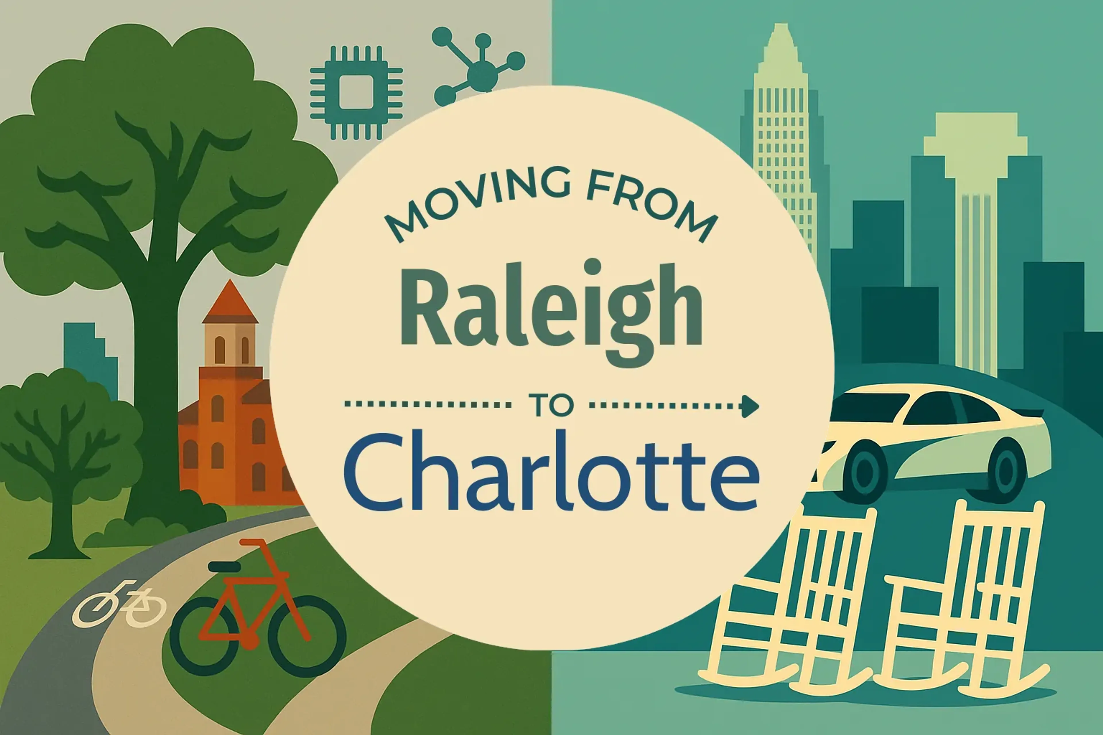 Side-by-side comparison of Raleigh to Charlotte moving companies