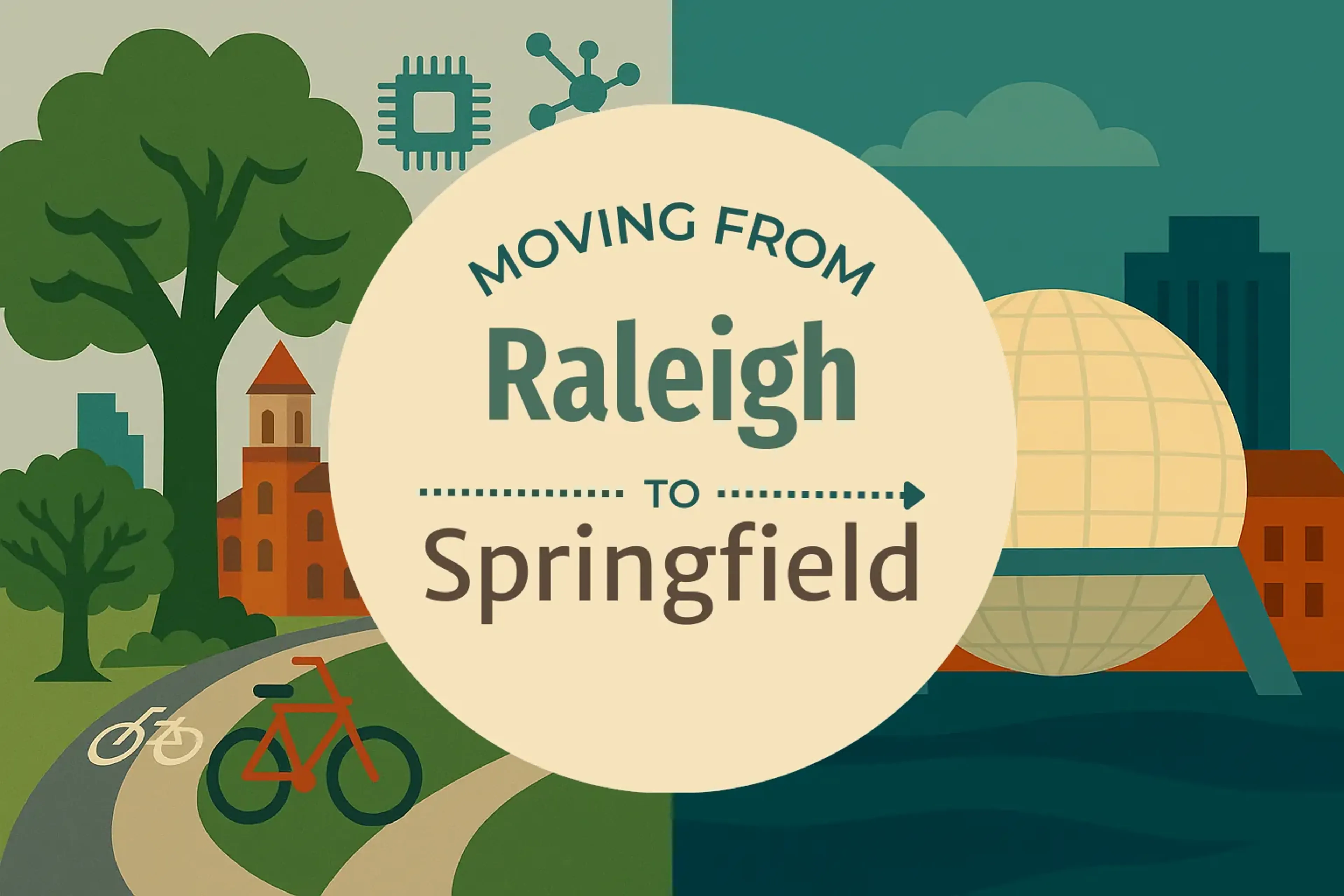 Side-by-side comparison of Raleigh to Springfield moving companies
