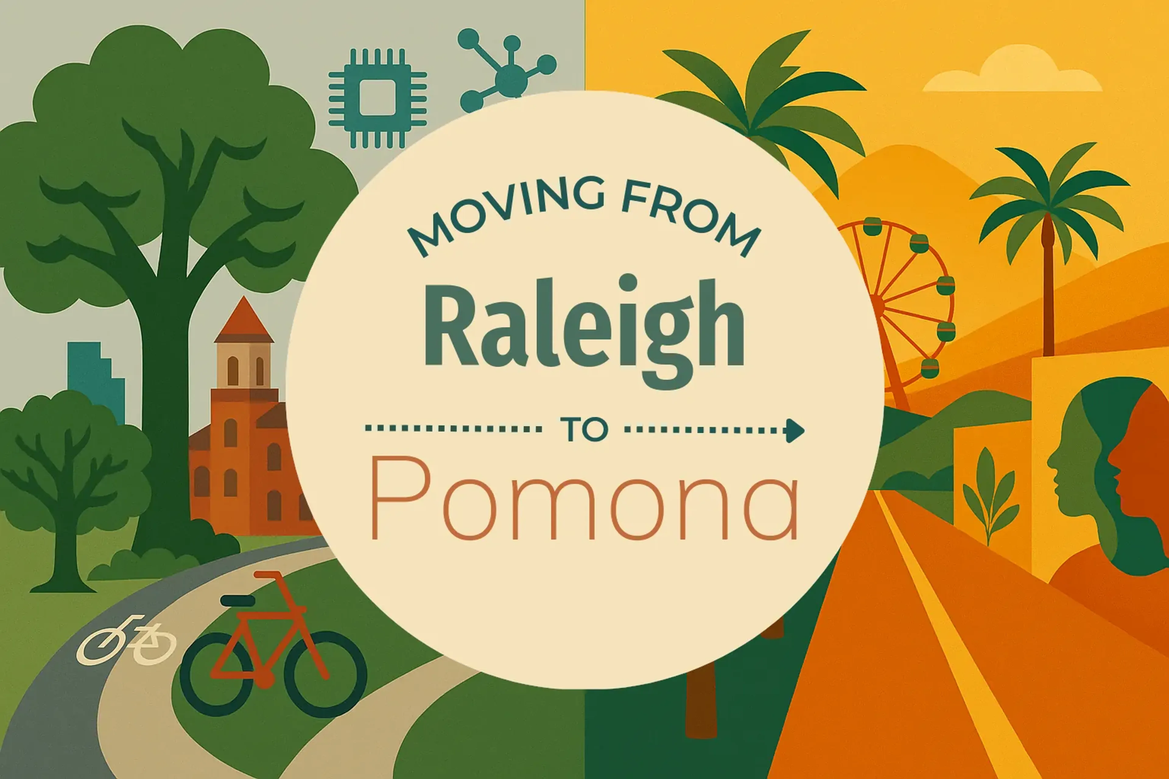 Side-by-side comparison of Raleigh to Pomona moving companies
