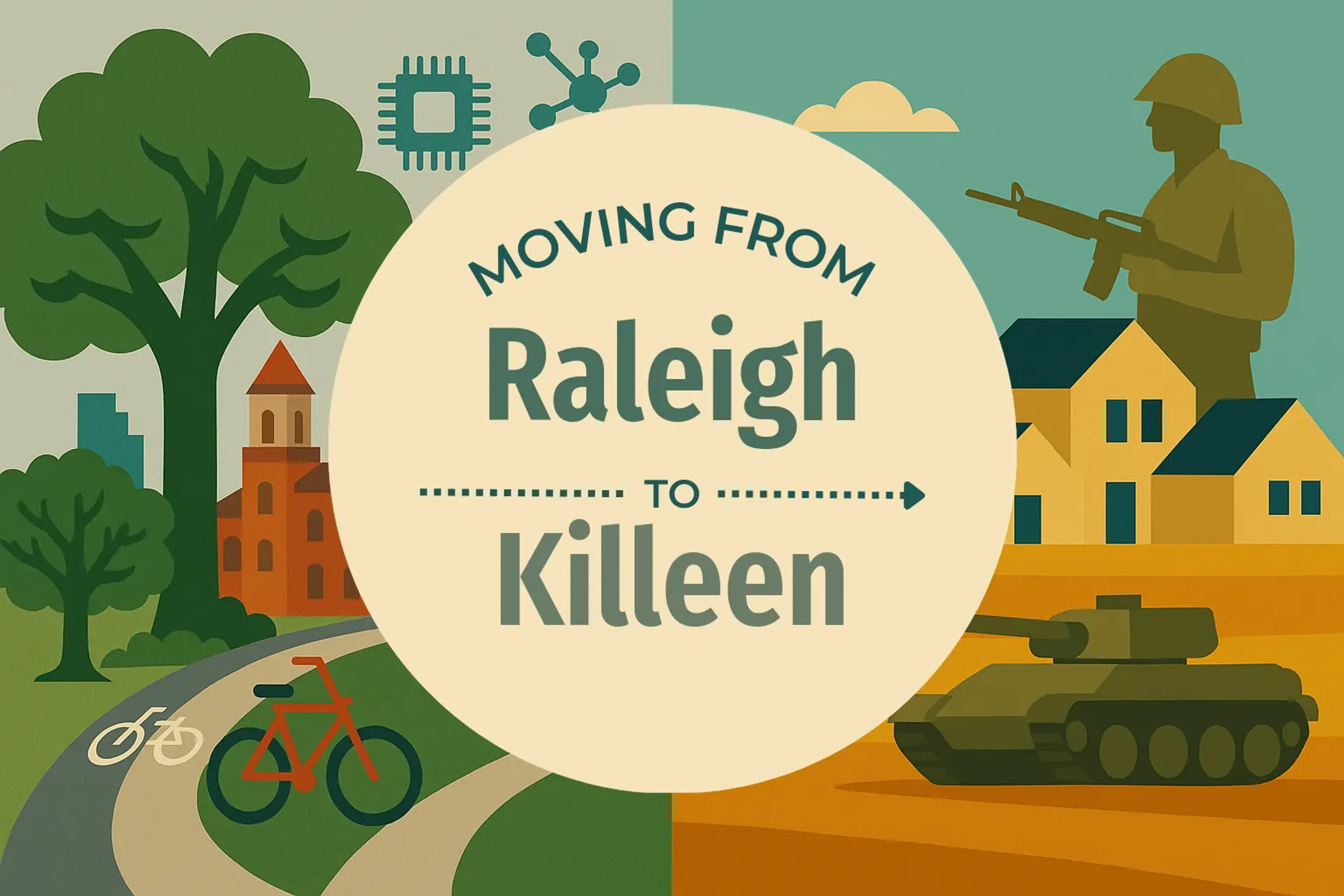 Side-by-side comparison of Raleigh to Killeen moving companies