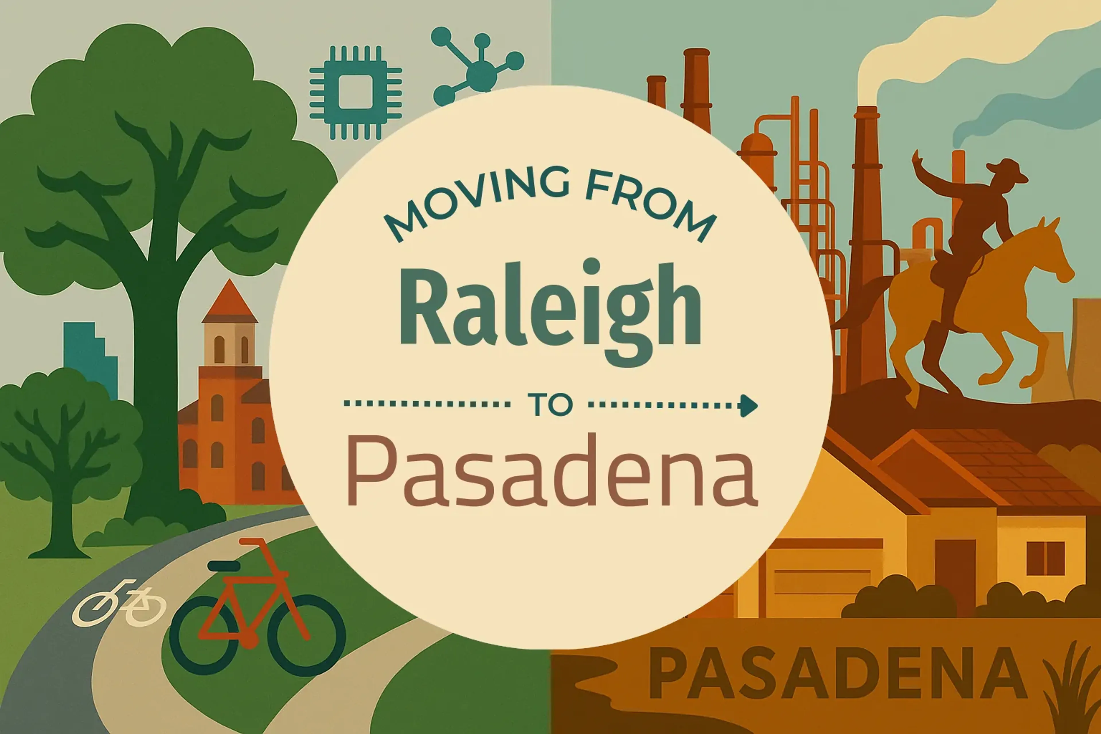 Side-by-side comparison of Raleigh to Pasadena moving companies