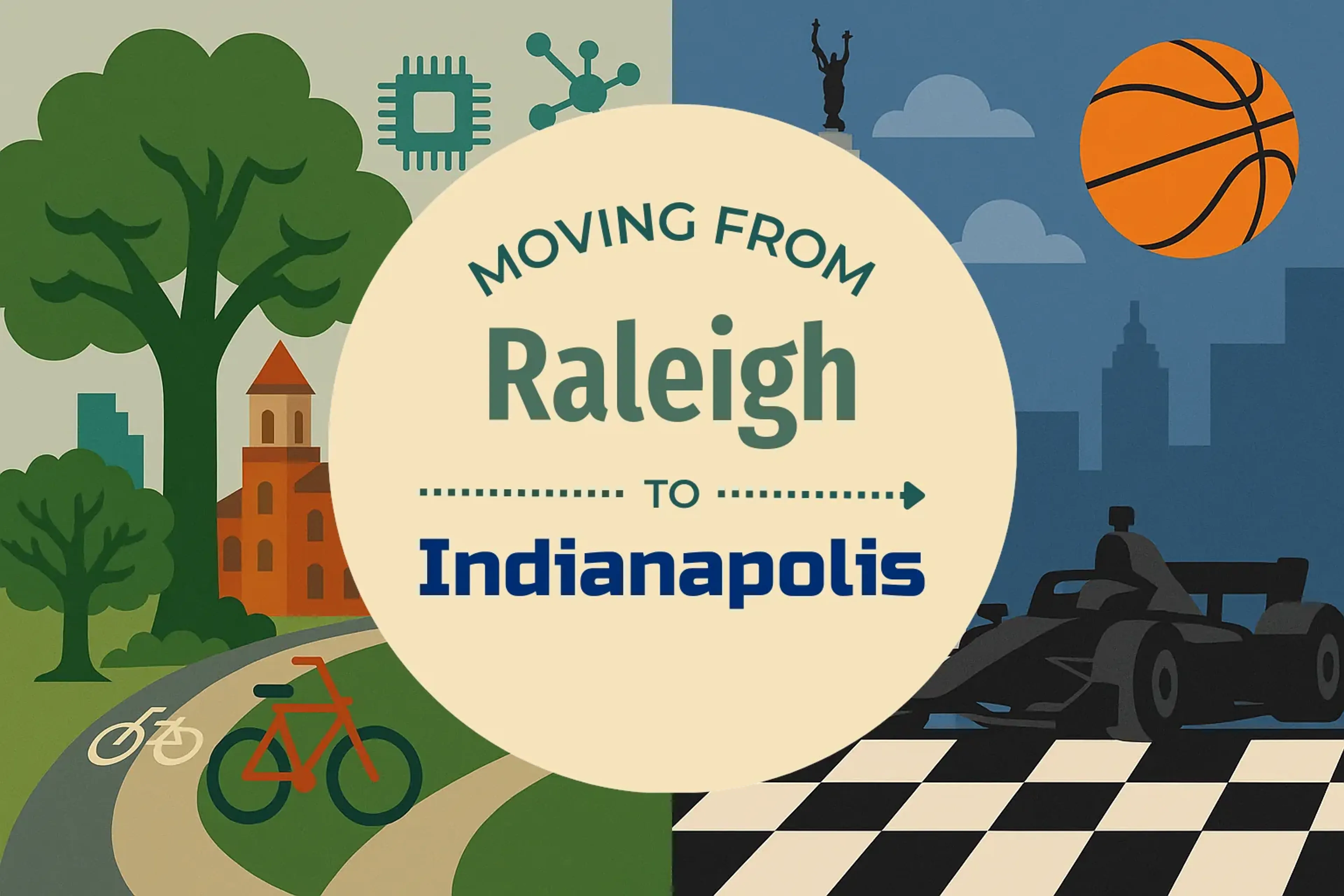 Side-by-side comparison of Raleigh to Indianapolis moving companies