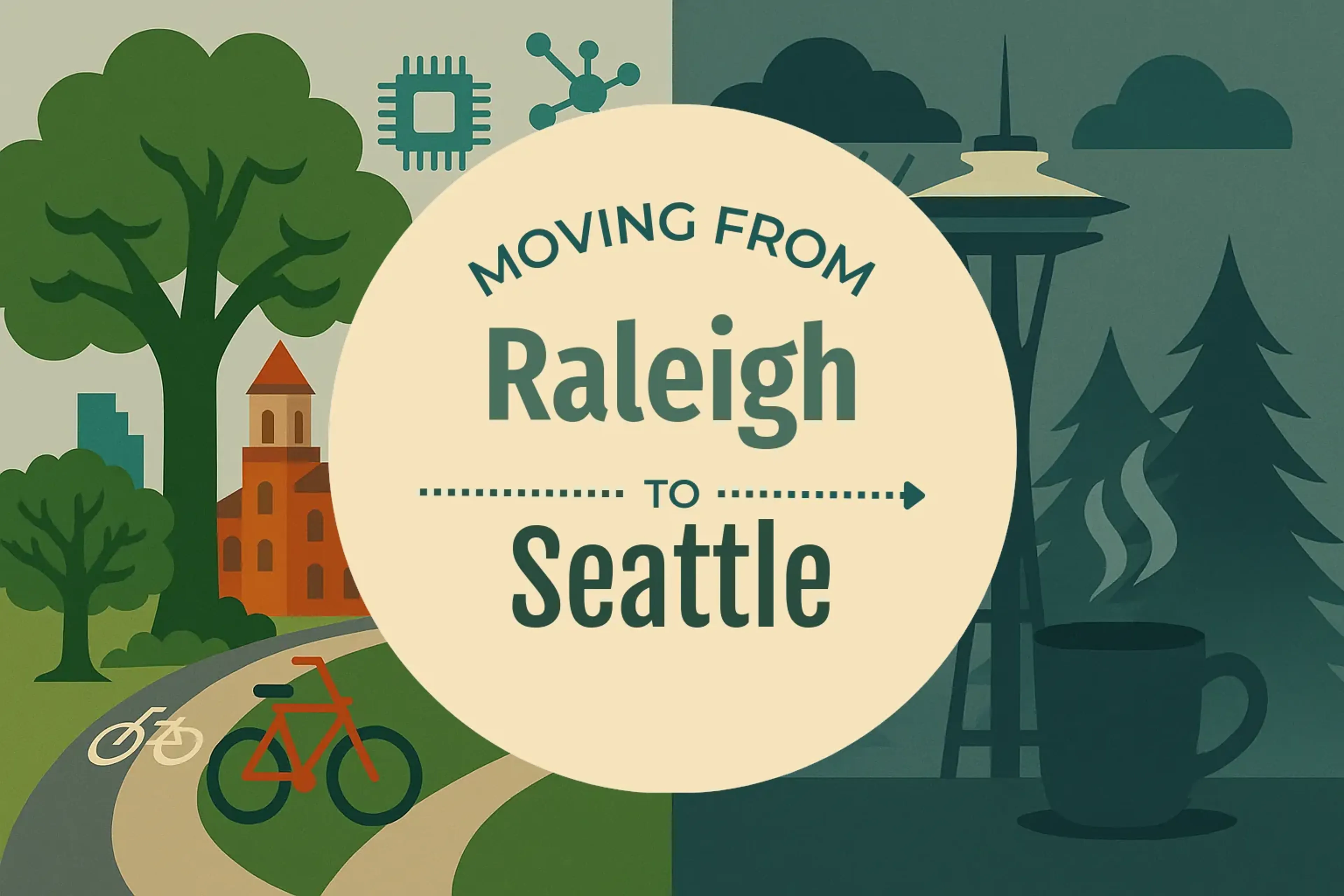 Side-by-side comparison of Raleigh to Seattle moving companies