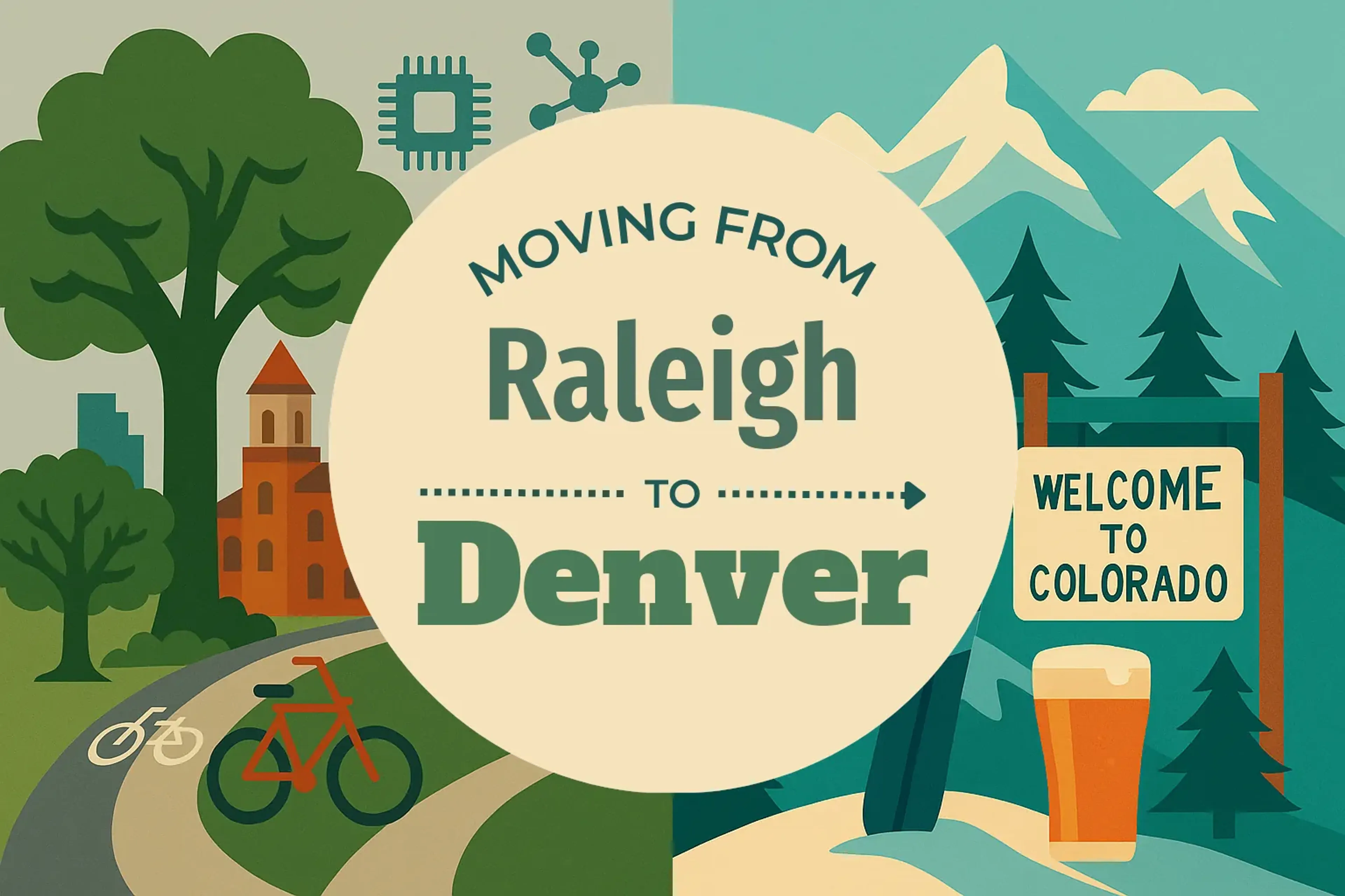 Side-by-side comparison of Raleigh to Denver moving companies