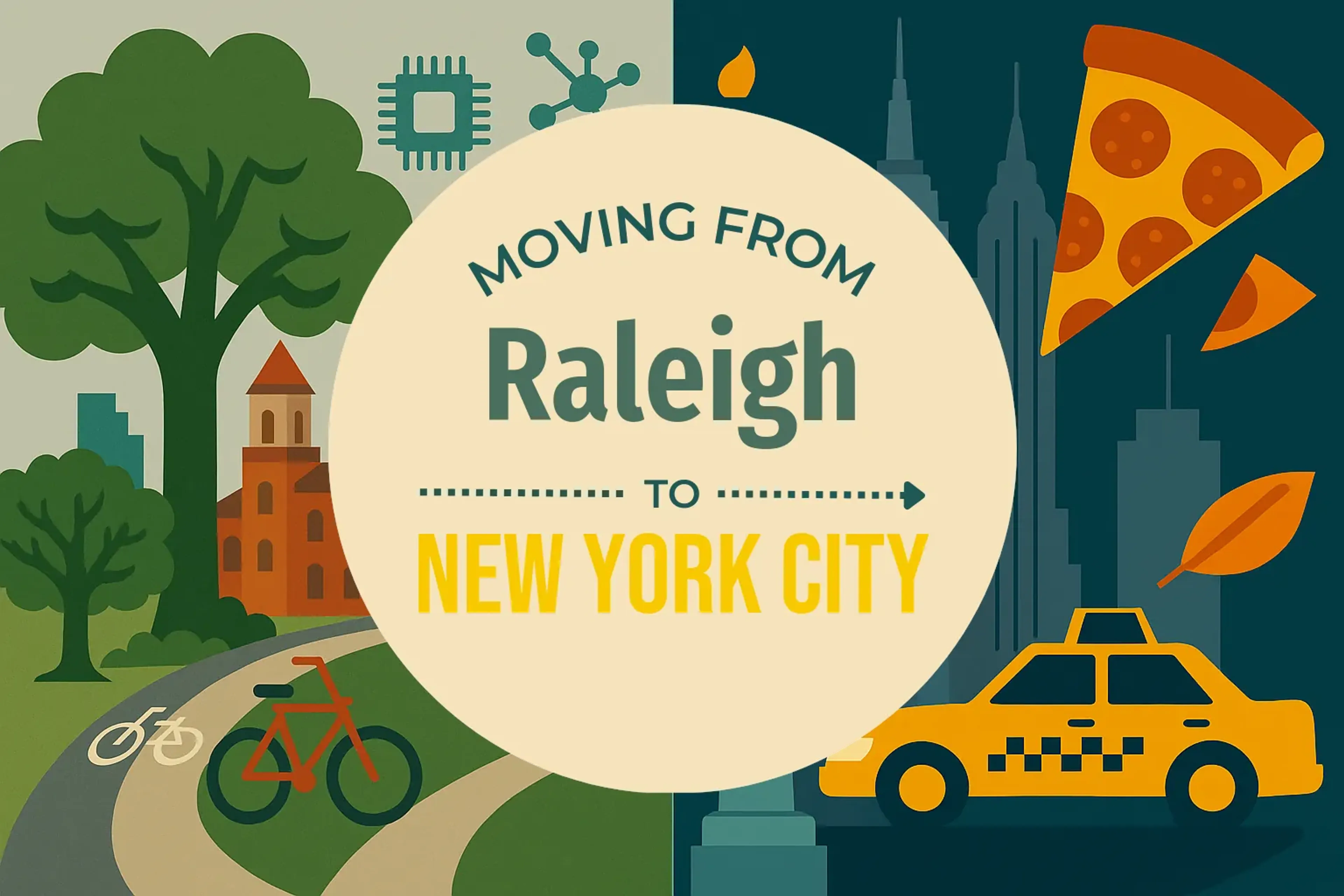 Side-by-side comparison of Raleigh to New York City moving companies