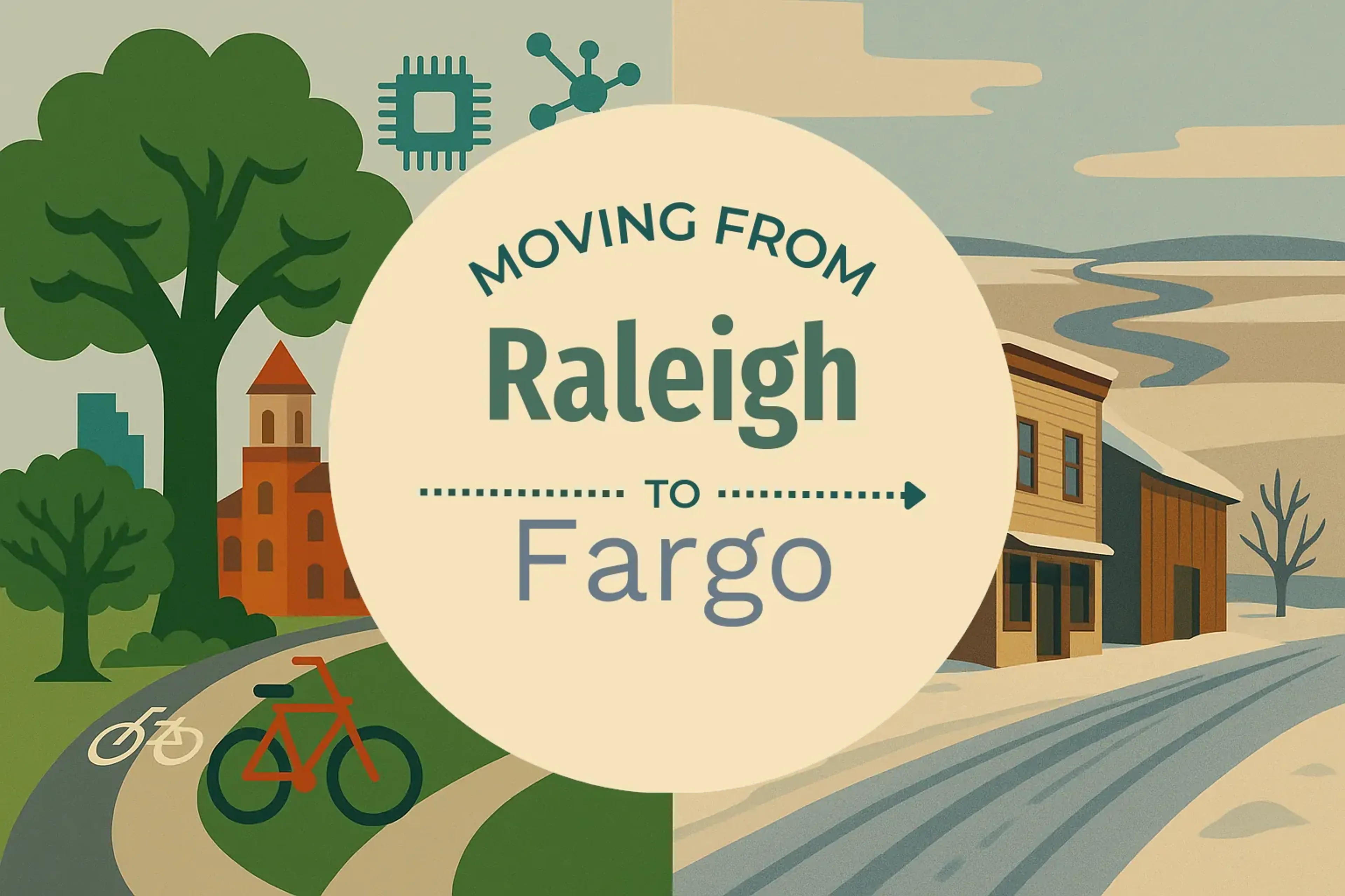 Side-by-side comparison of Raleigh to Fargo moving companies
