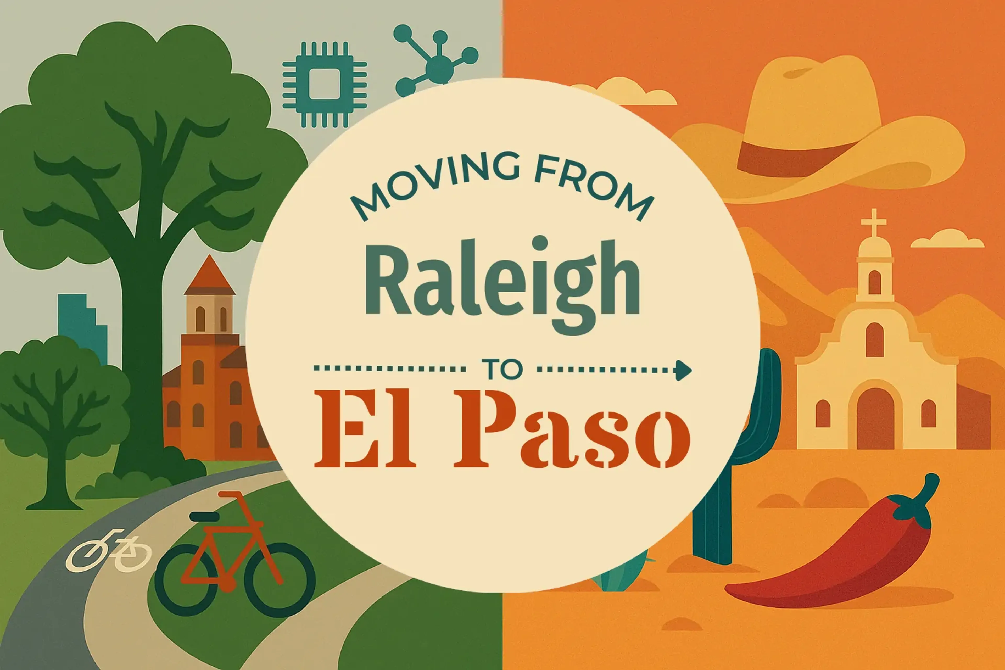 Side-by-side comparison of Raleigh to El Paso moving companies