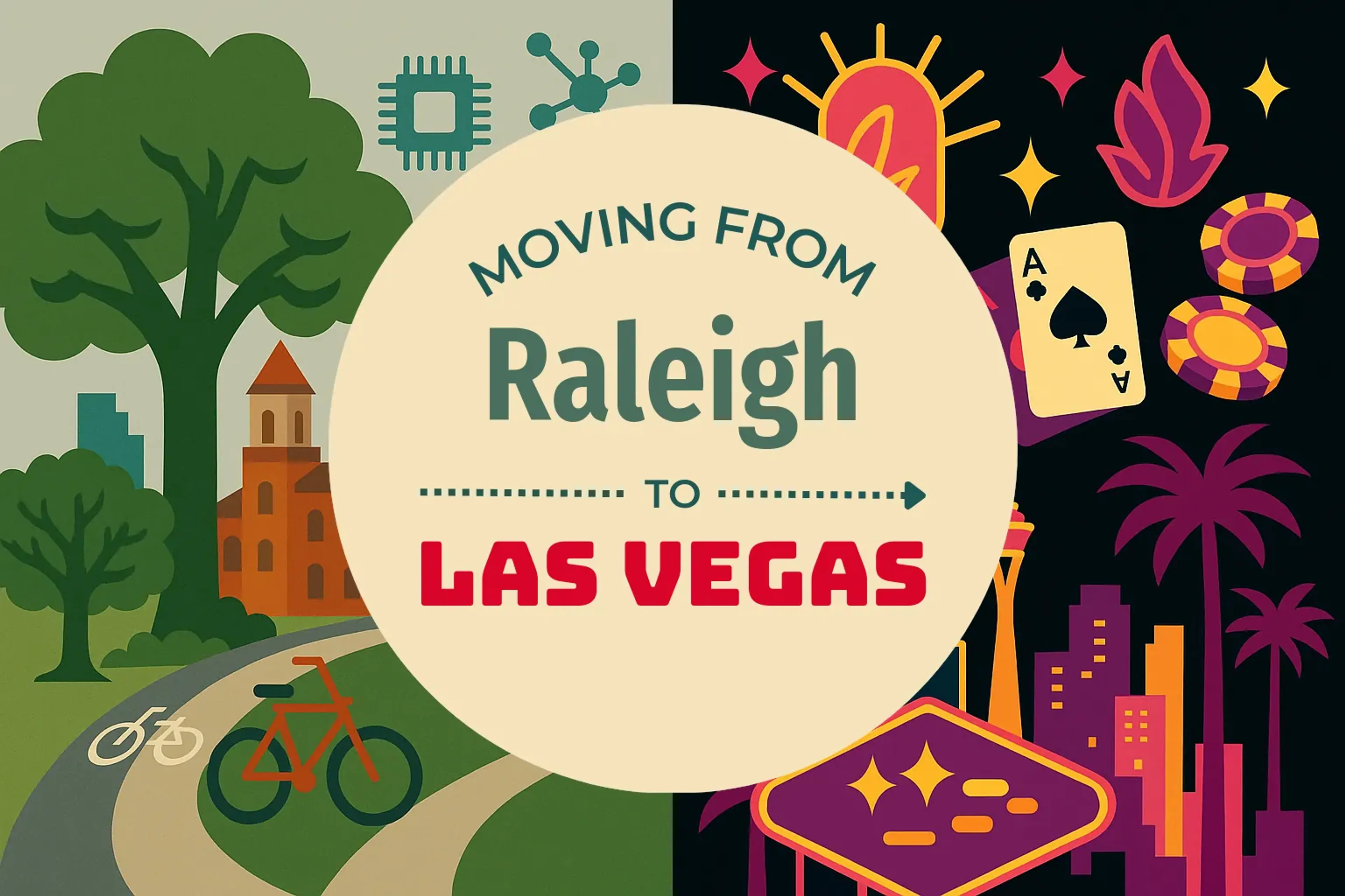 Side-by-side comparison of Raleigh to Las Vegas moving companies