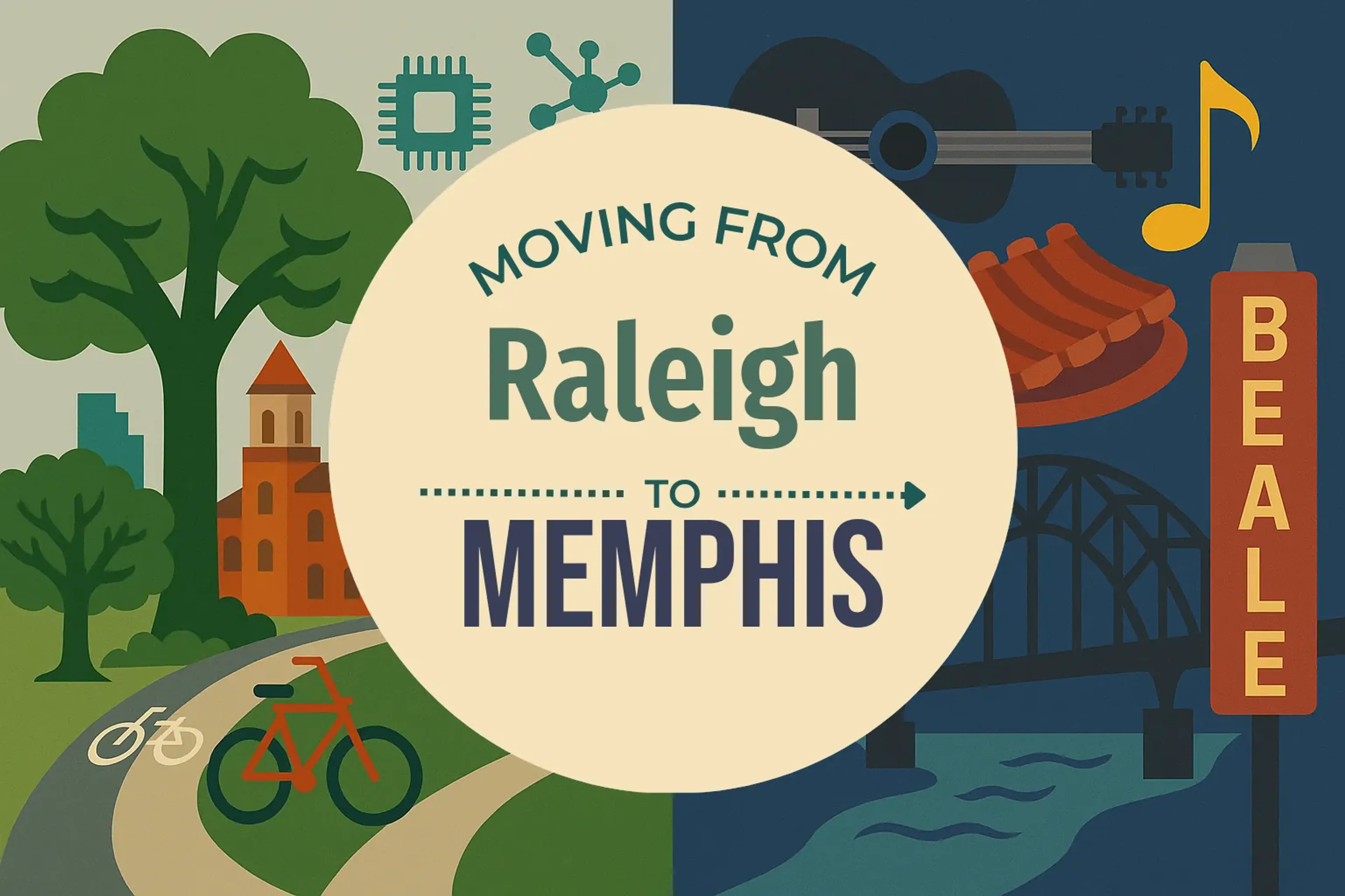 Side-by-side comparison of Raleigh to Memphis moving companies