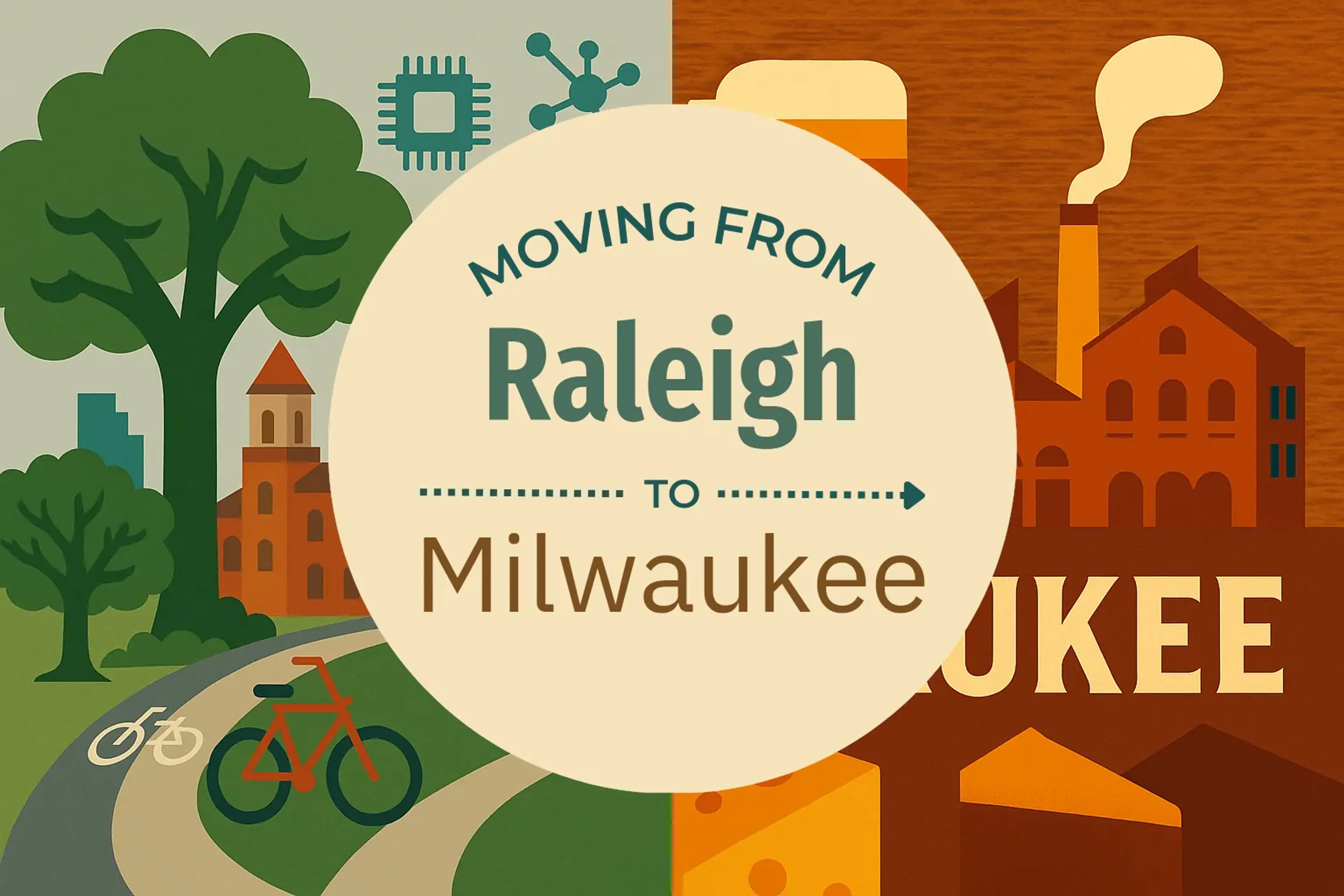 Side-by-side comparison of Raleigh to Milwaukee moving companies