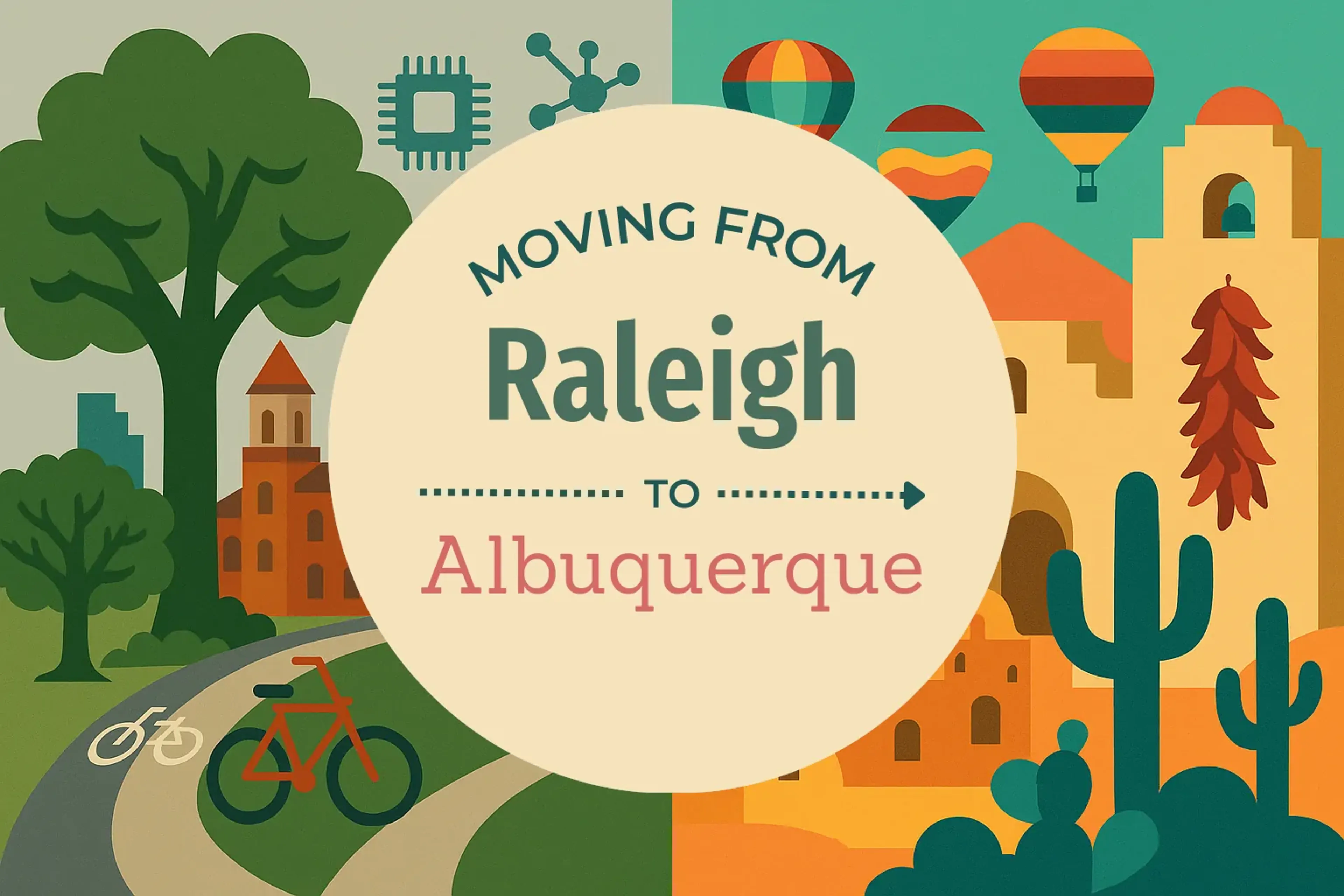 Side-by-side comparison of Raleigh to Albuquerque moving companies