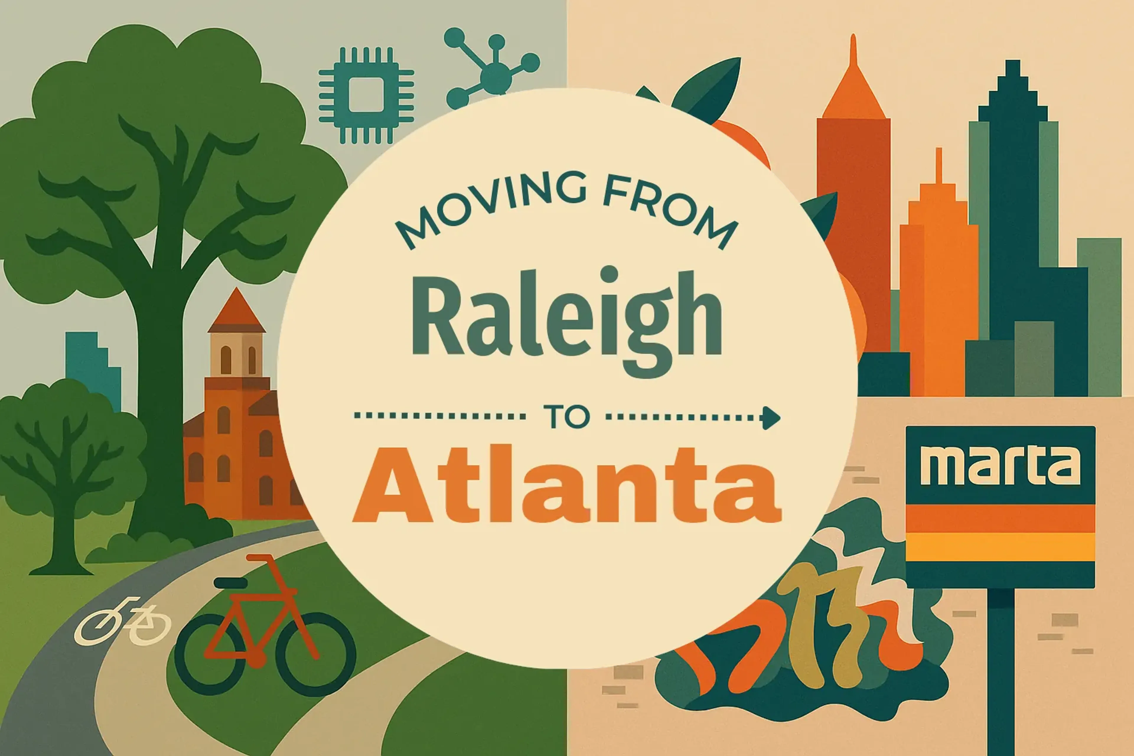 Side-by-side comparison of Raleigh to Atlanta moving companies