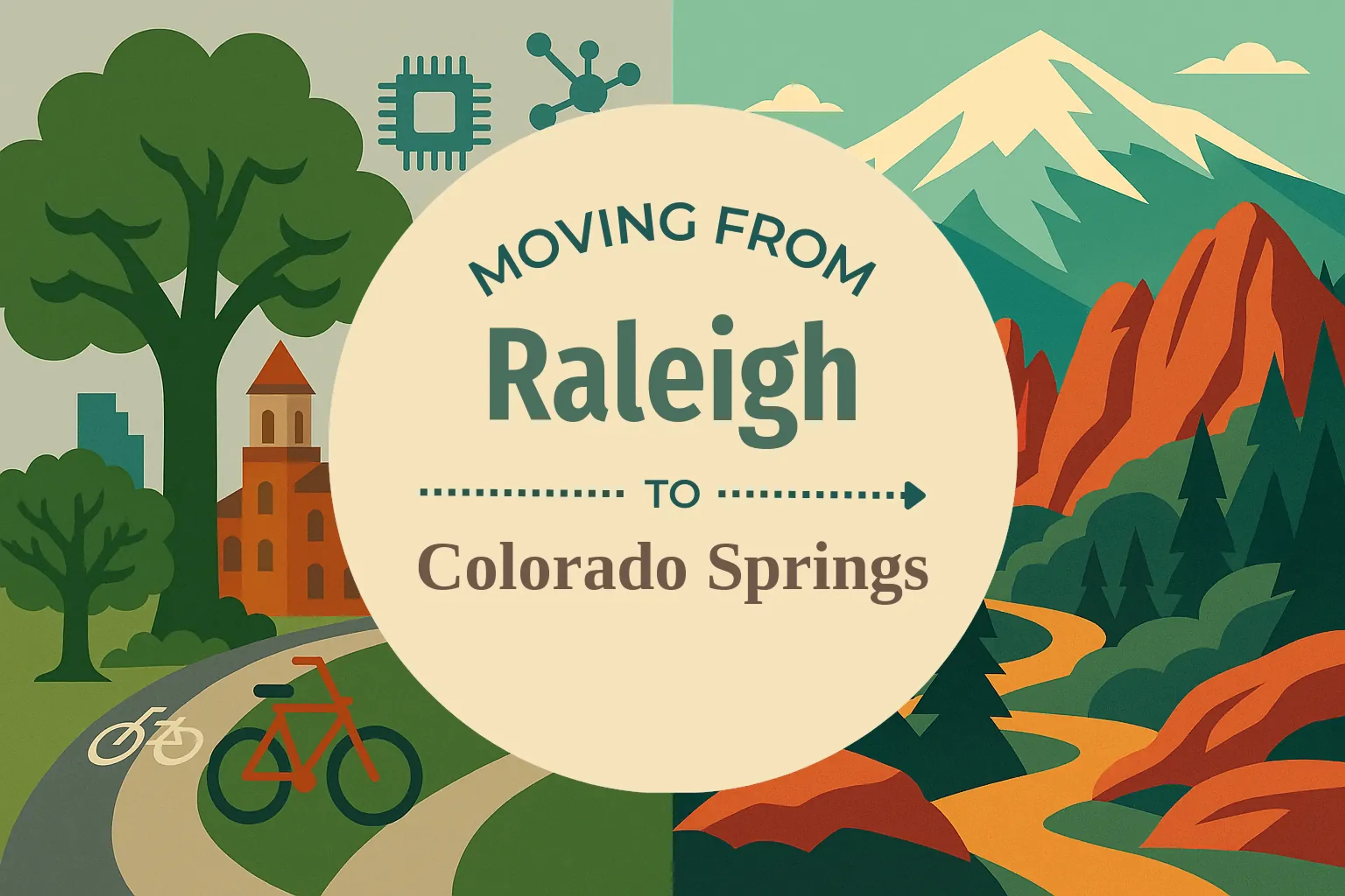 Side-by-side comparison of Raleigh to Colorado Springs moving companies