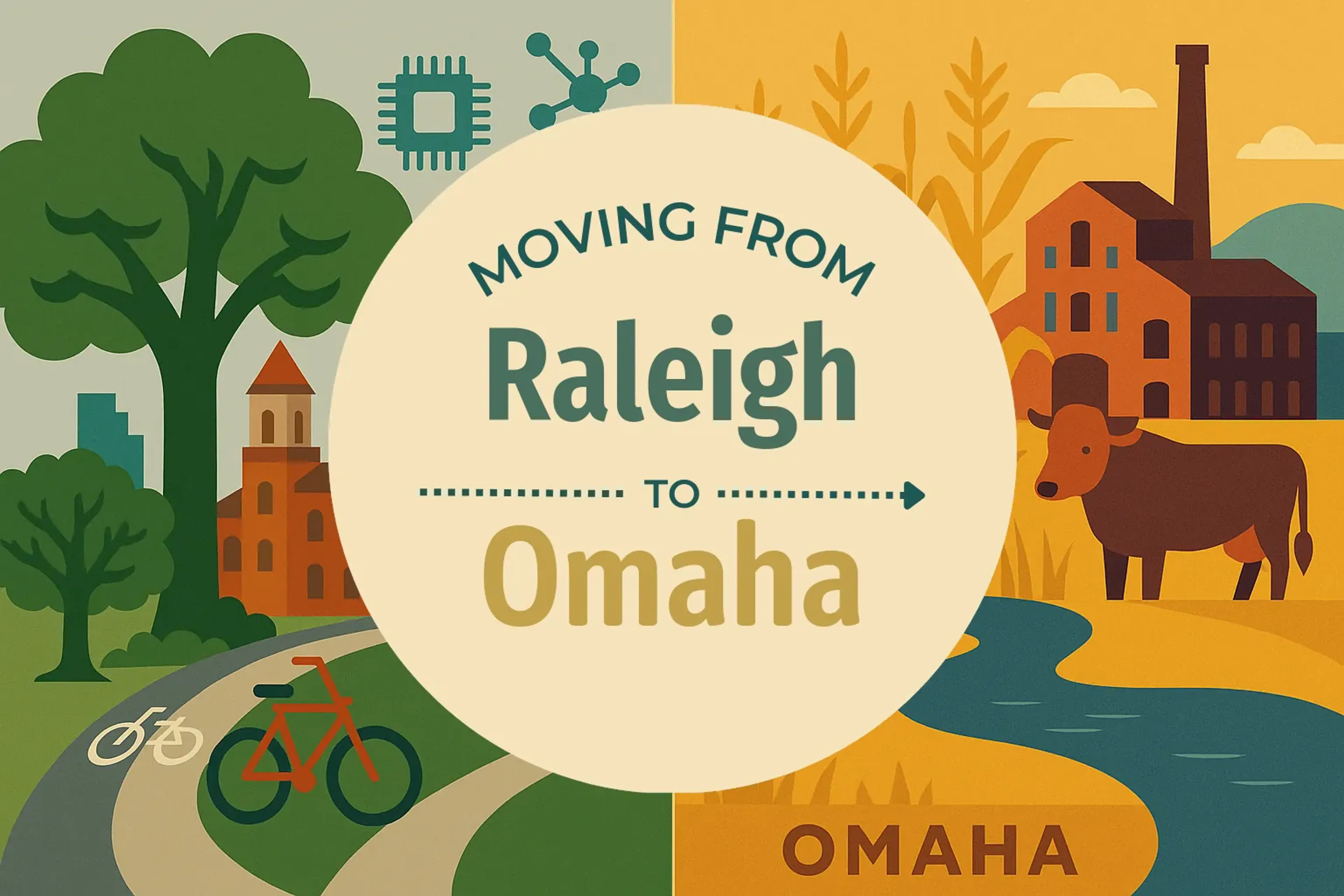 Side-by-side comparison of Raleigh to Omaha moving companies