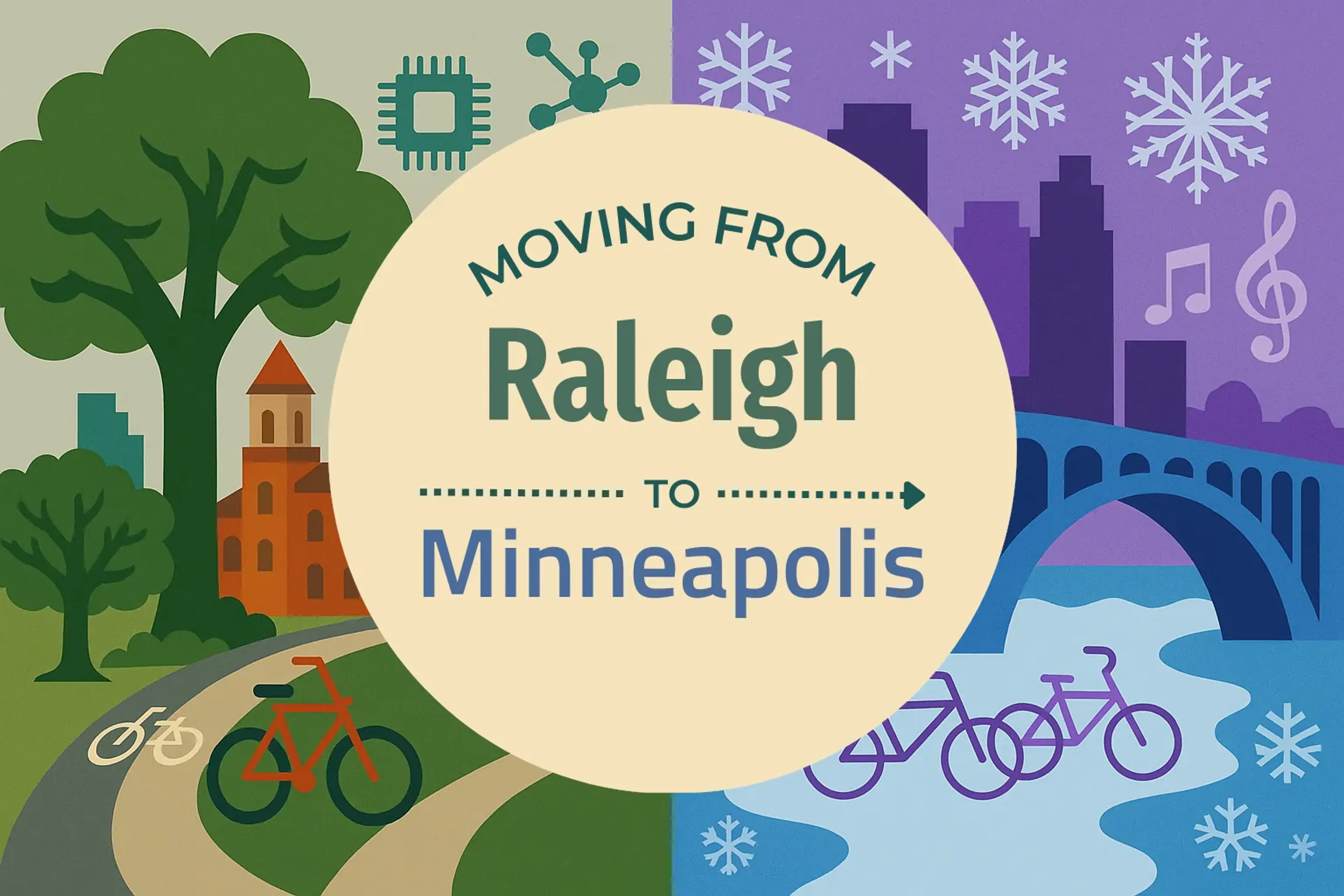 Side-by-side comparison of Raleigh to Minneapolis moving companies