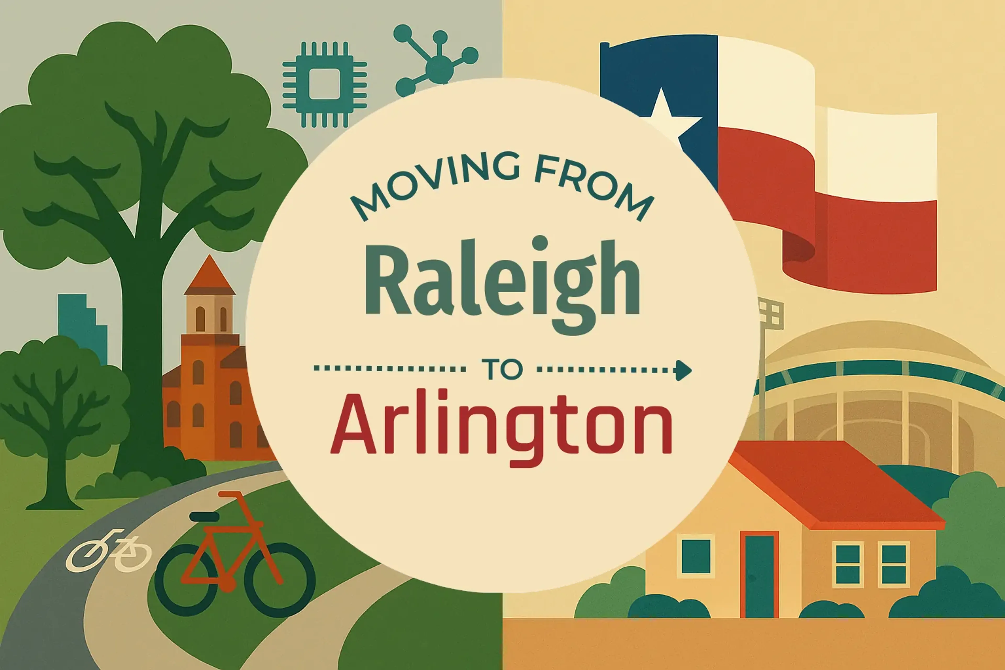 Side-by-side comparison of Raleigh to Arlington moving companies