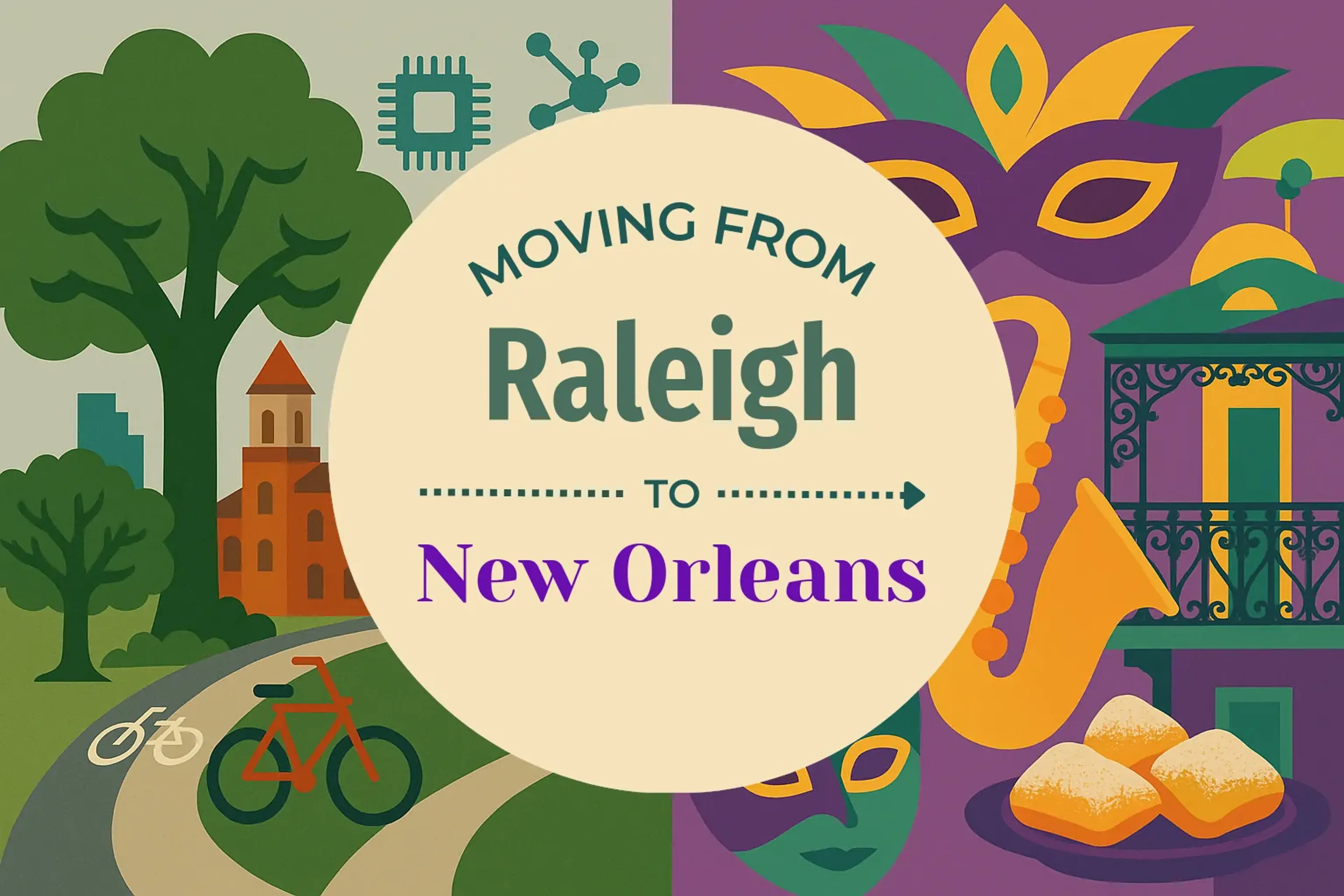 Side-by-side comparison of Raleigh to New Orleans moving companies