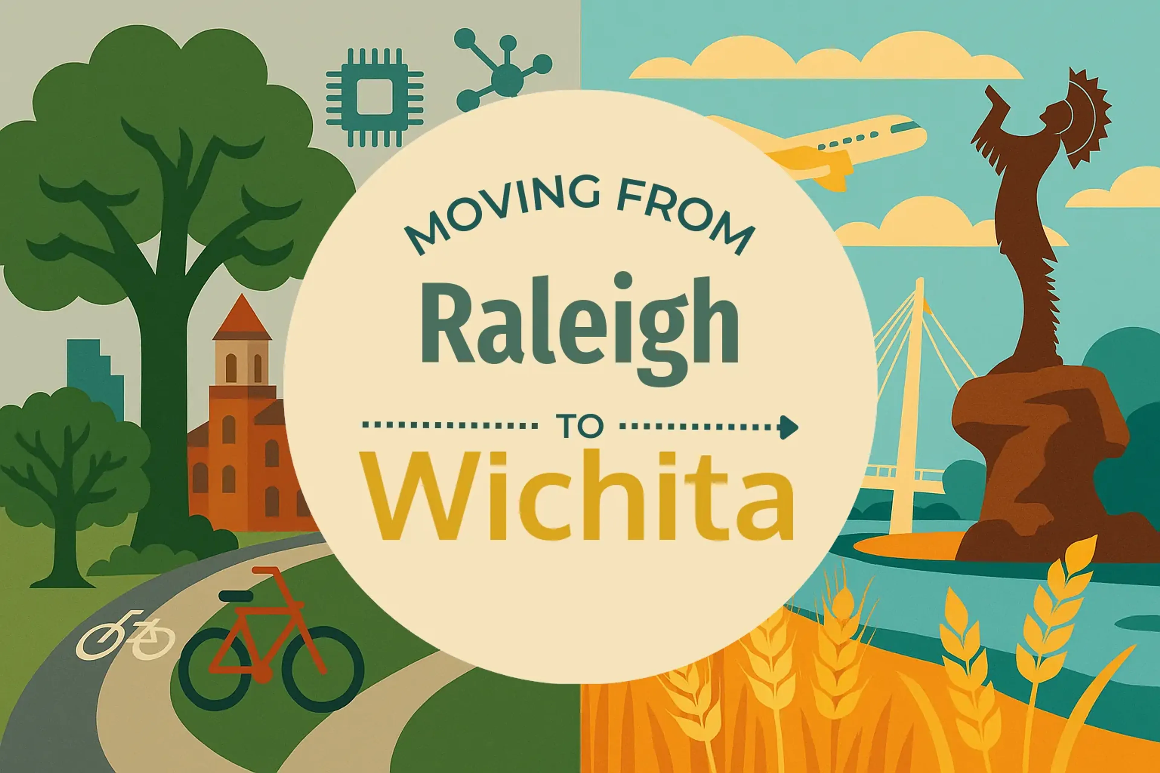 Side-by-side comparison of Raleigh to Wichita moving companies