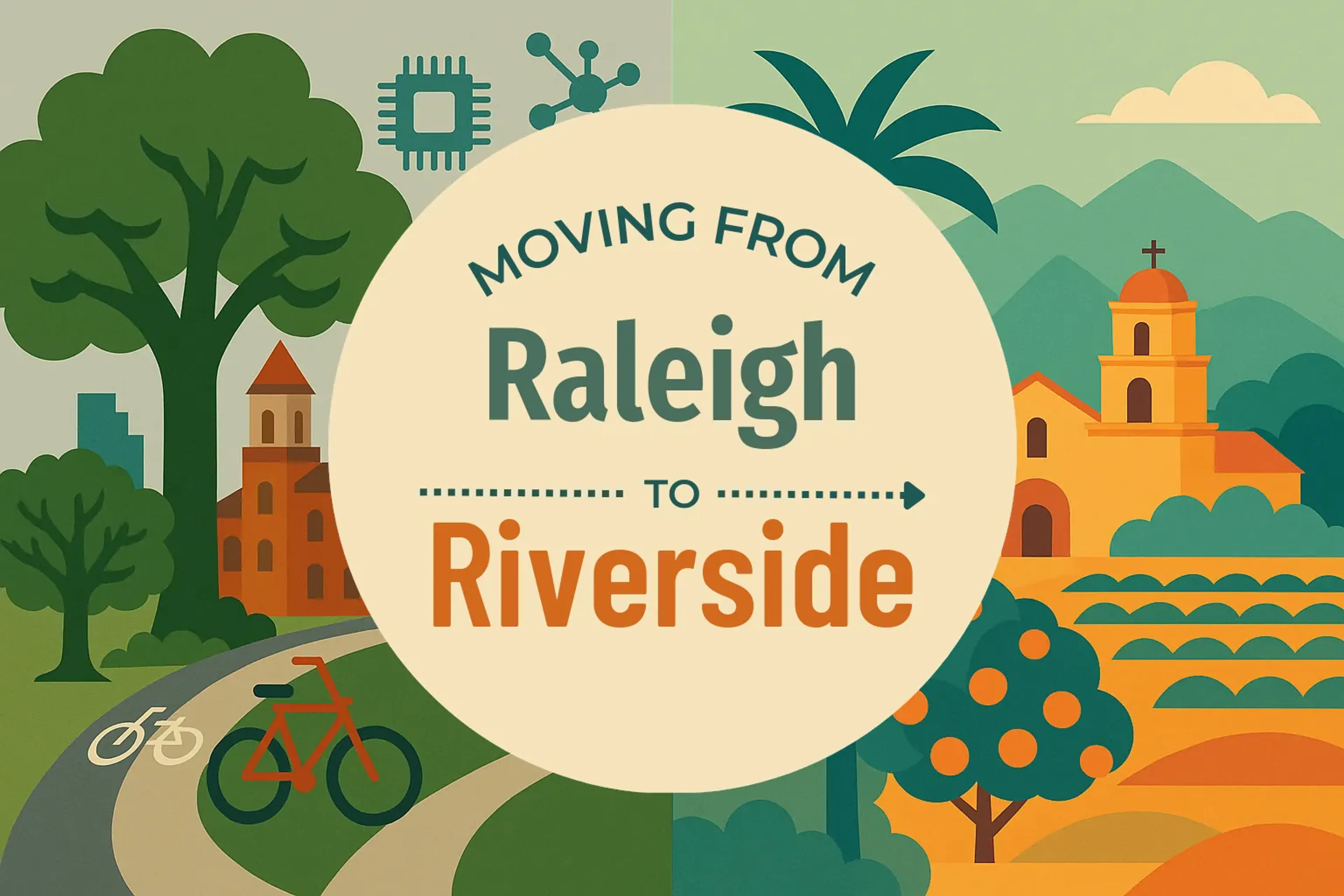 Side-by-side comparison of Raleigh to Riverside moving companies