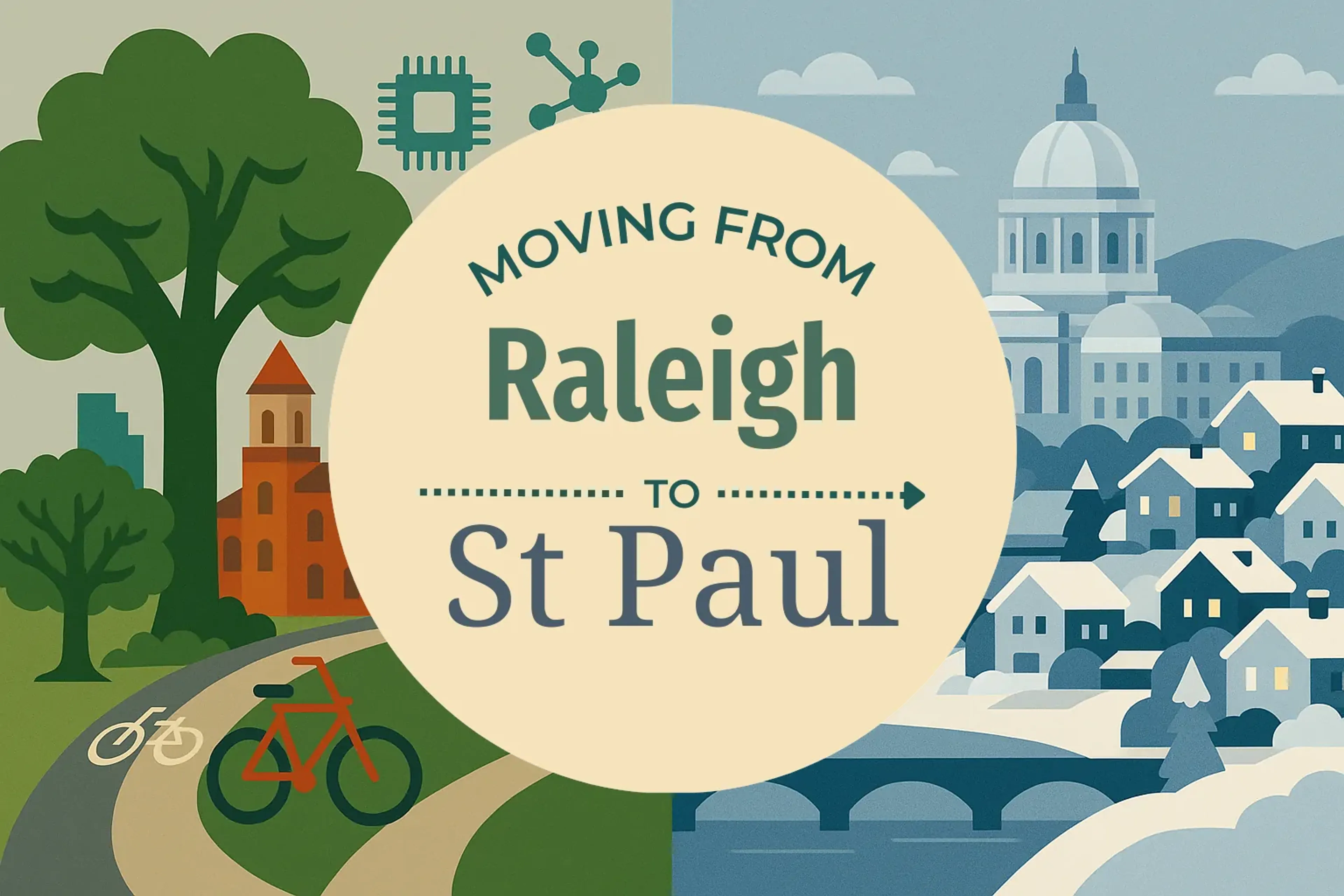 Side-by-side comparison of Raleigh to St. Paul moving companies