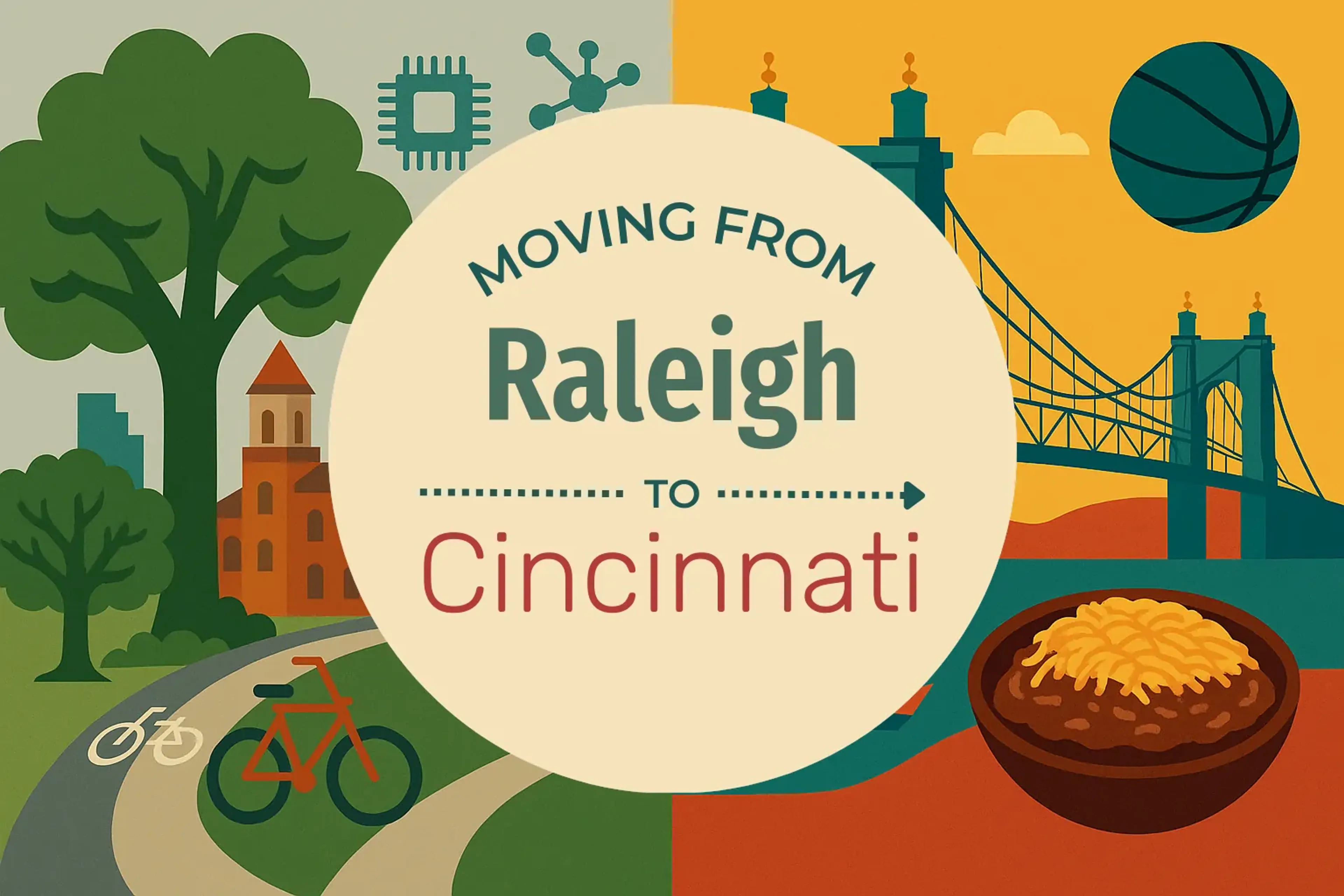 Side-by-side comparison of Raleigh to Cincinnati moving companies