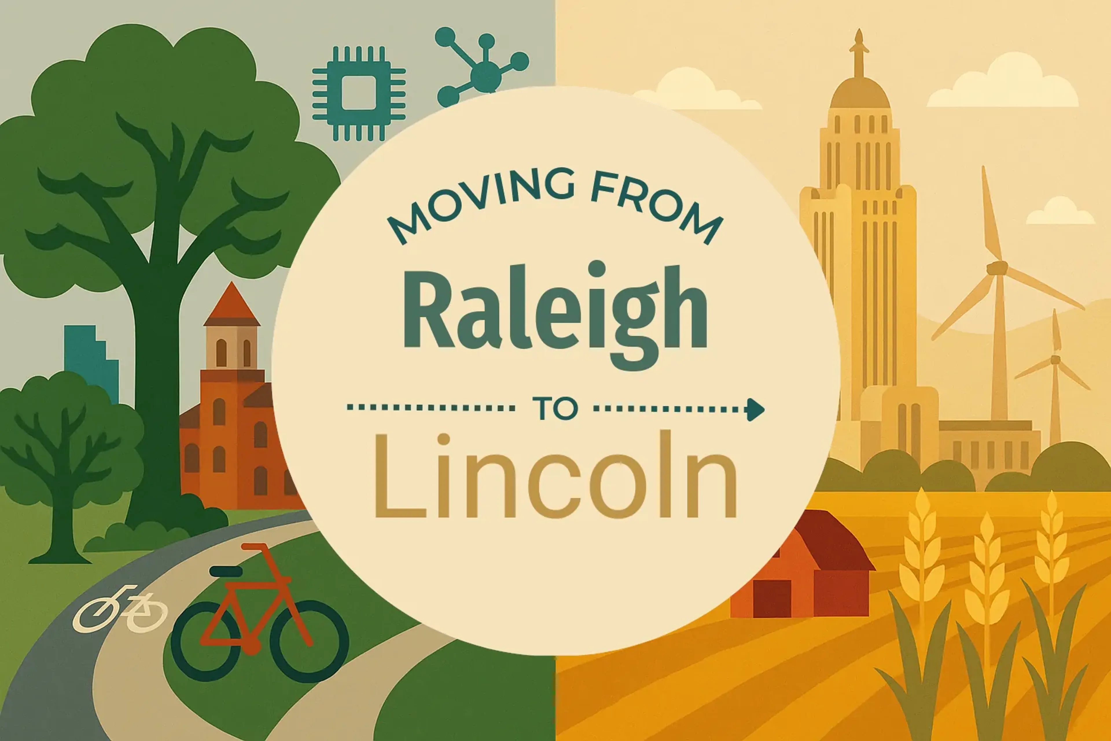 Side-by-side comparison of Raleigh to Lincoln moving companies