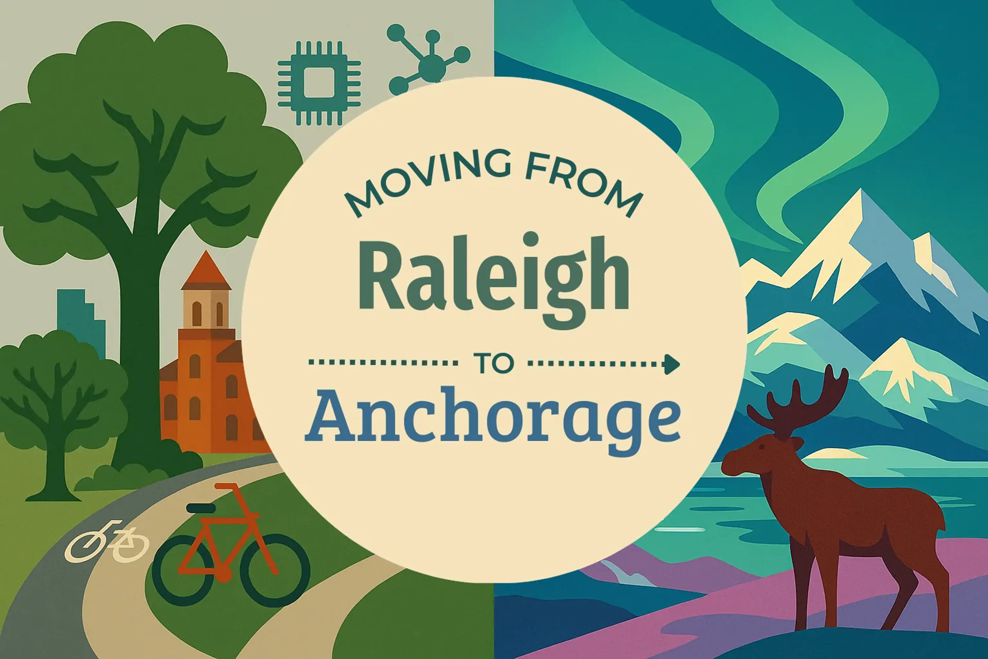 Side-by-side comparison of Raleigh to Anchorage moving companies