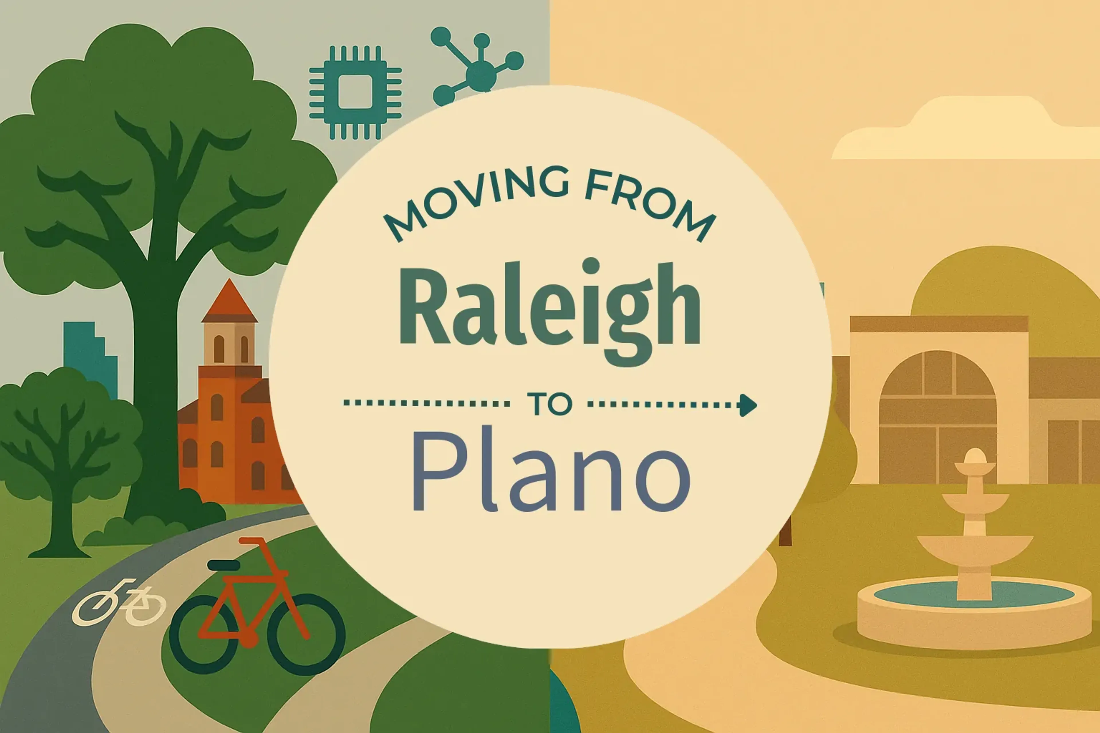 Side-by-side comparison of Raleigh to Plano moving companies