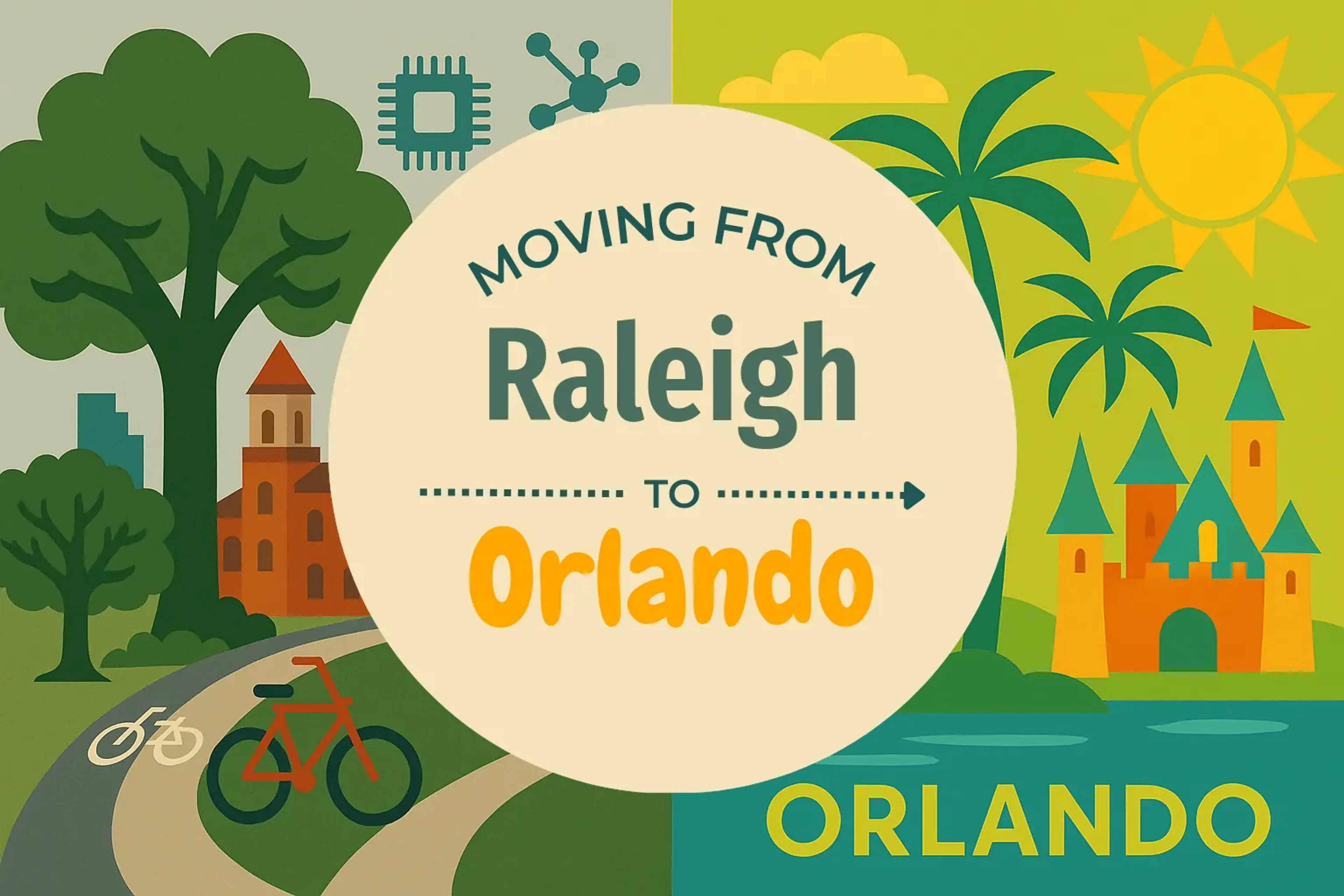 Side-by-side comparison of Raleigh to Orlando moving companies