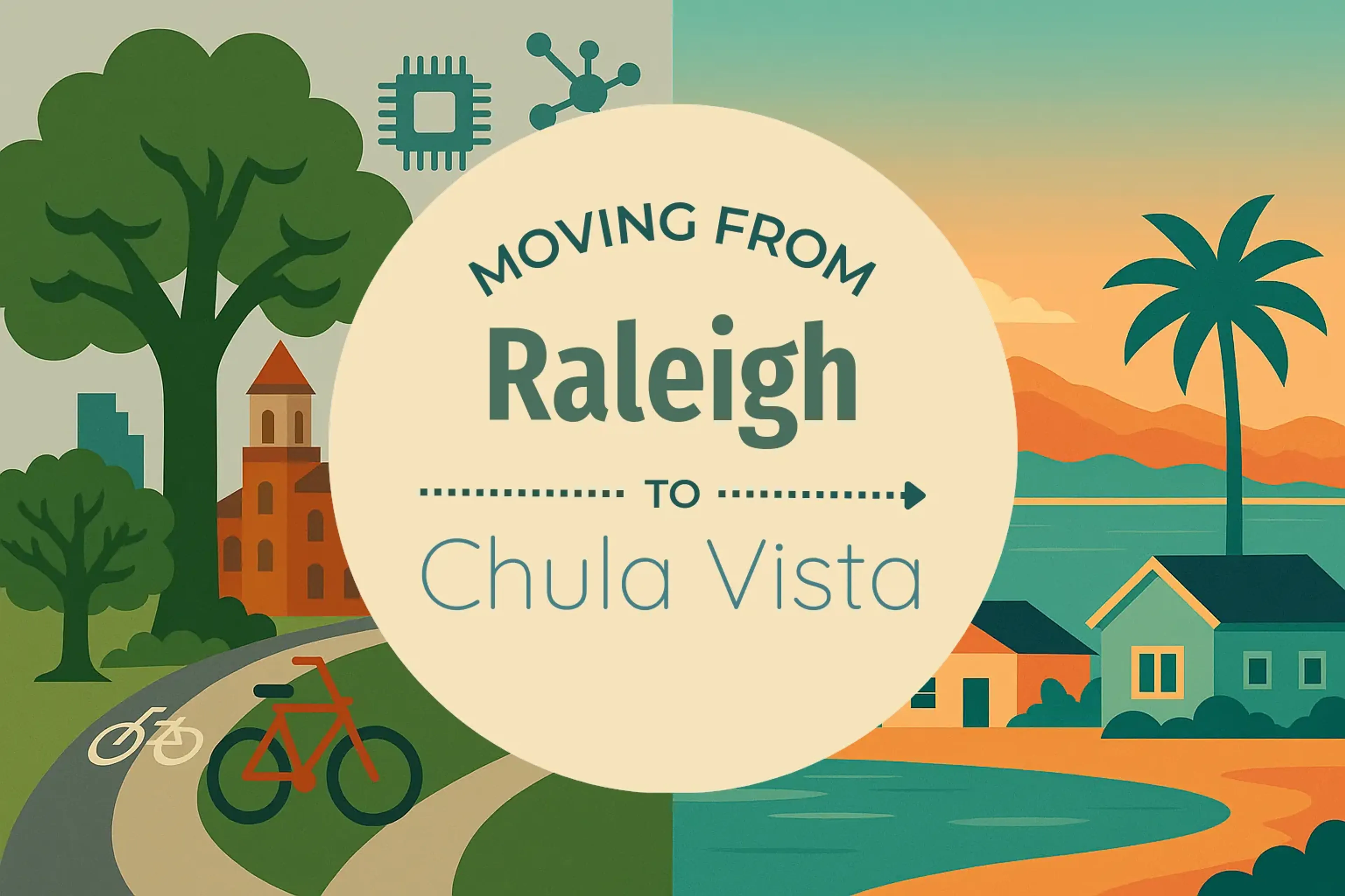 Side-by-side comparison of Raleigh to Chula Vista moving companies
