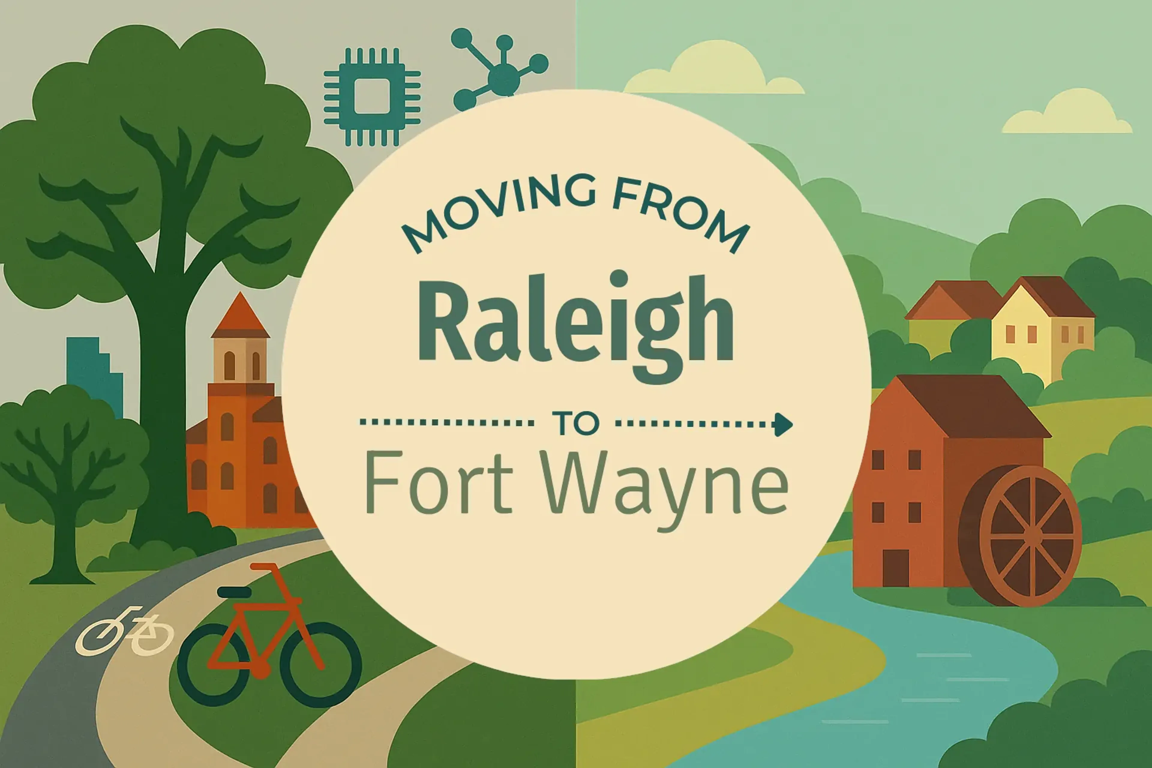 Side-by-side comparison of Raleigh to Fort Wayne moving companies