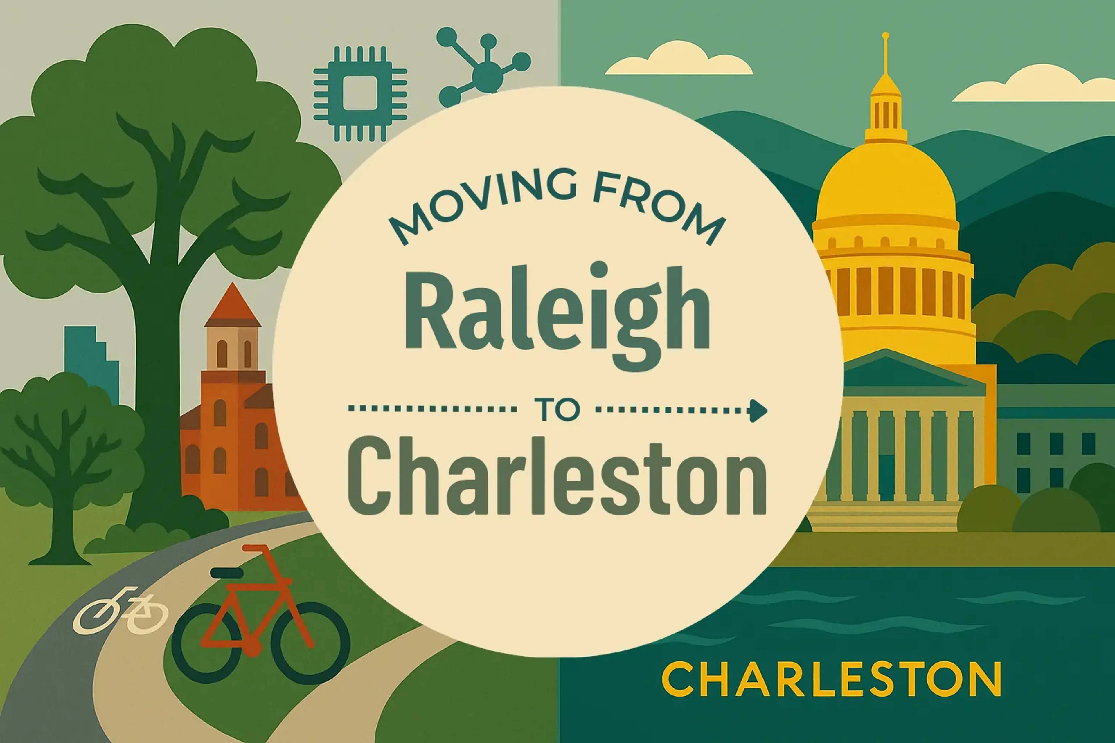 Side-by-side comparison of Raleigh to Charleston moving companies